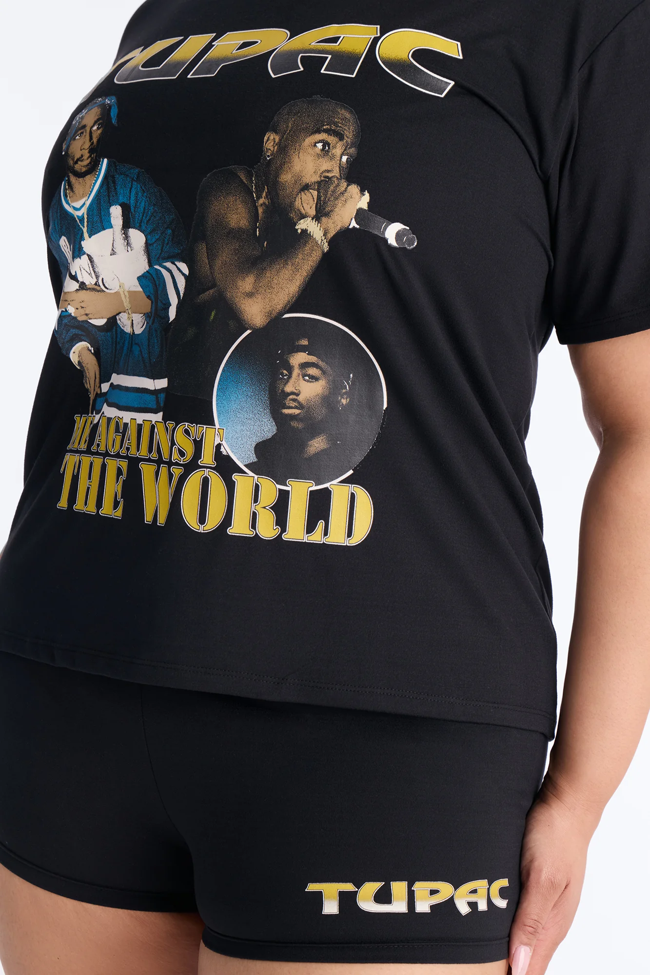 Tupac Me Against The World PJ Short Set - Black/combo - Image 5