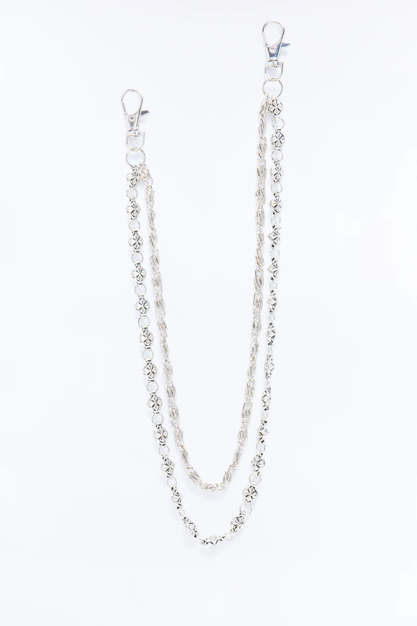 Twisted Faith Layered Pant Chain - Silver - Image 3