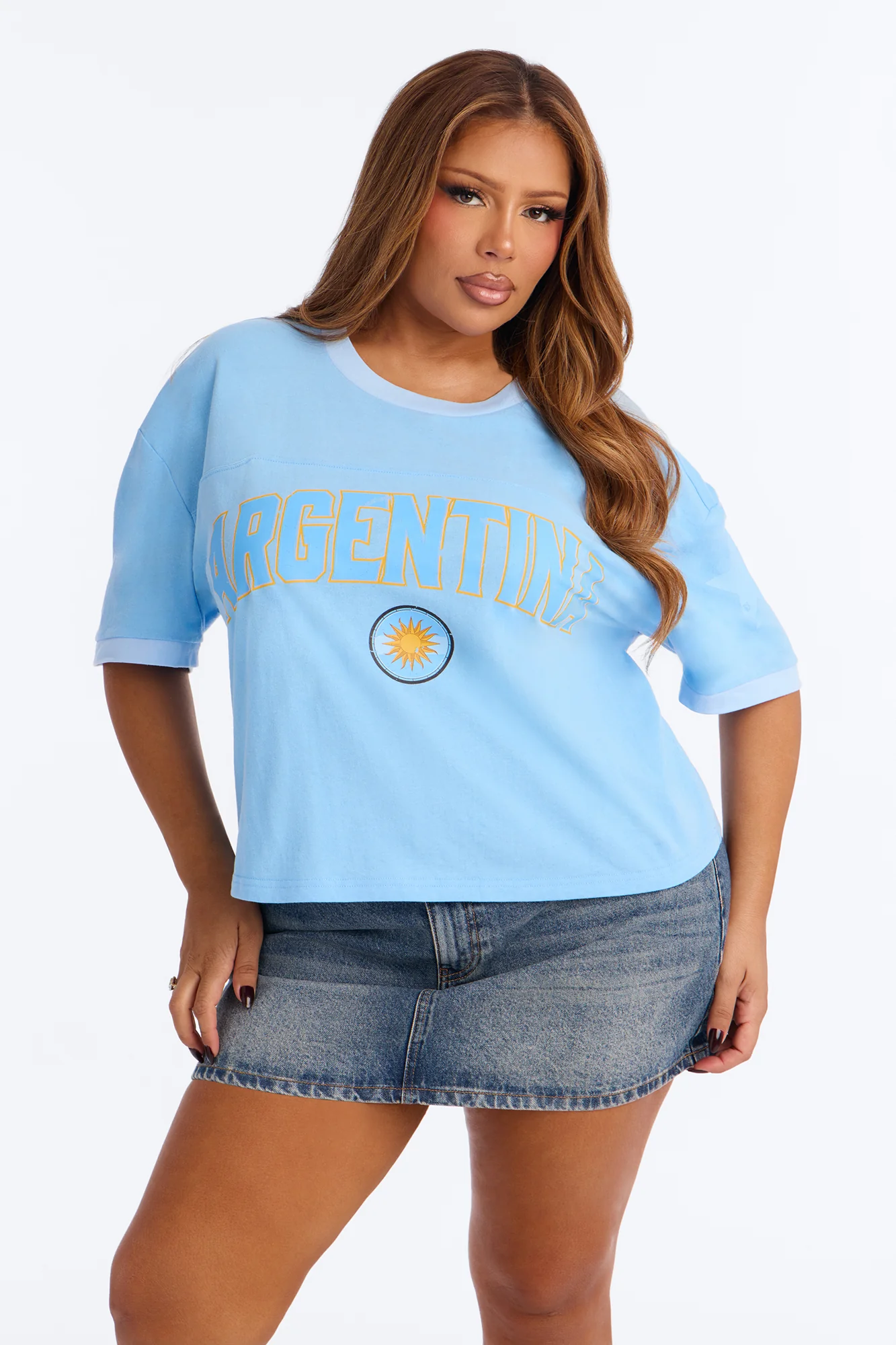 Umbro Argentina Soccer Cropped Jersey - Blue - Image 6