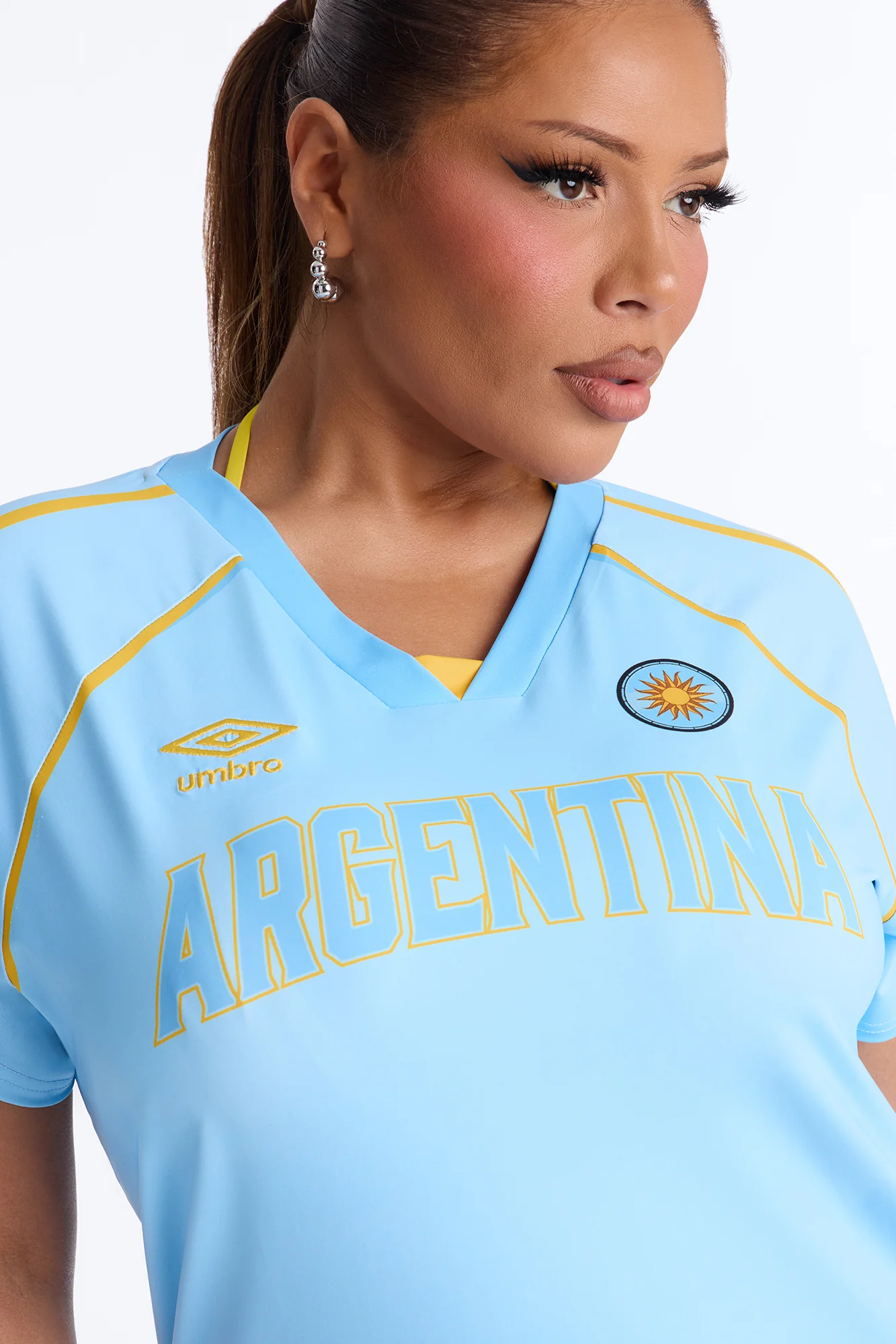 Umbro Argentina Soccer Jersey - Light Blue - Image 3