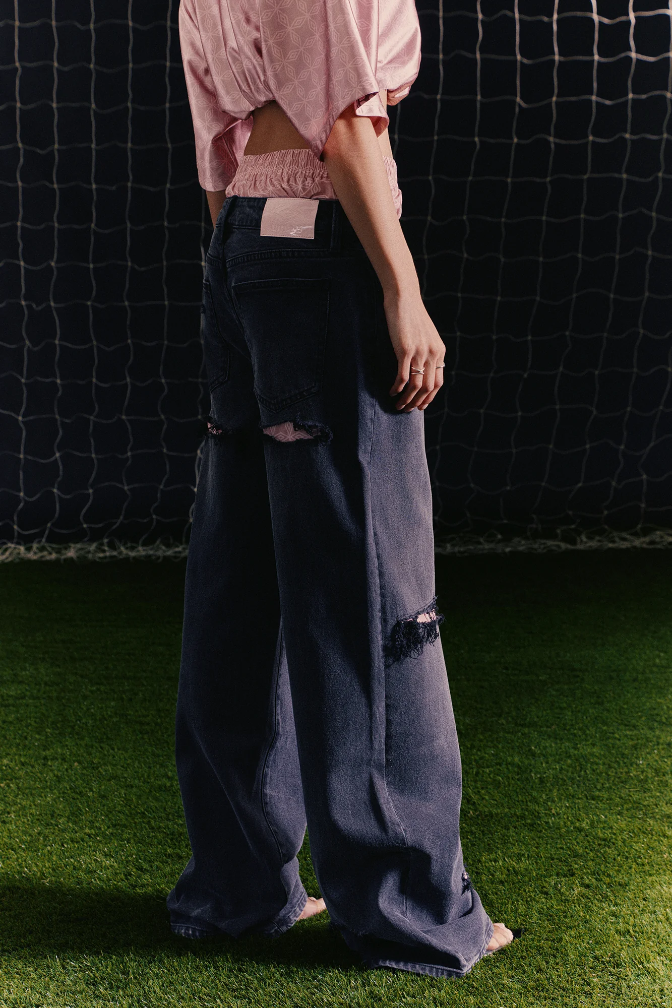 Umbro Boxer Wide Leg Jeans - Black Wash - Image 4