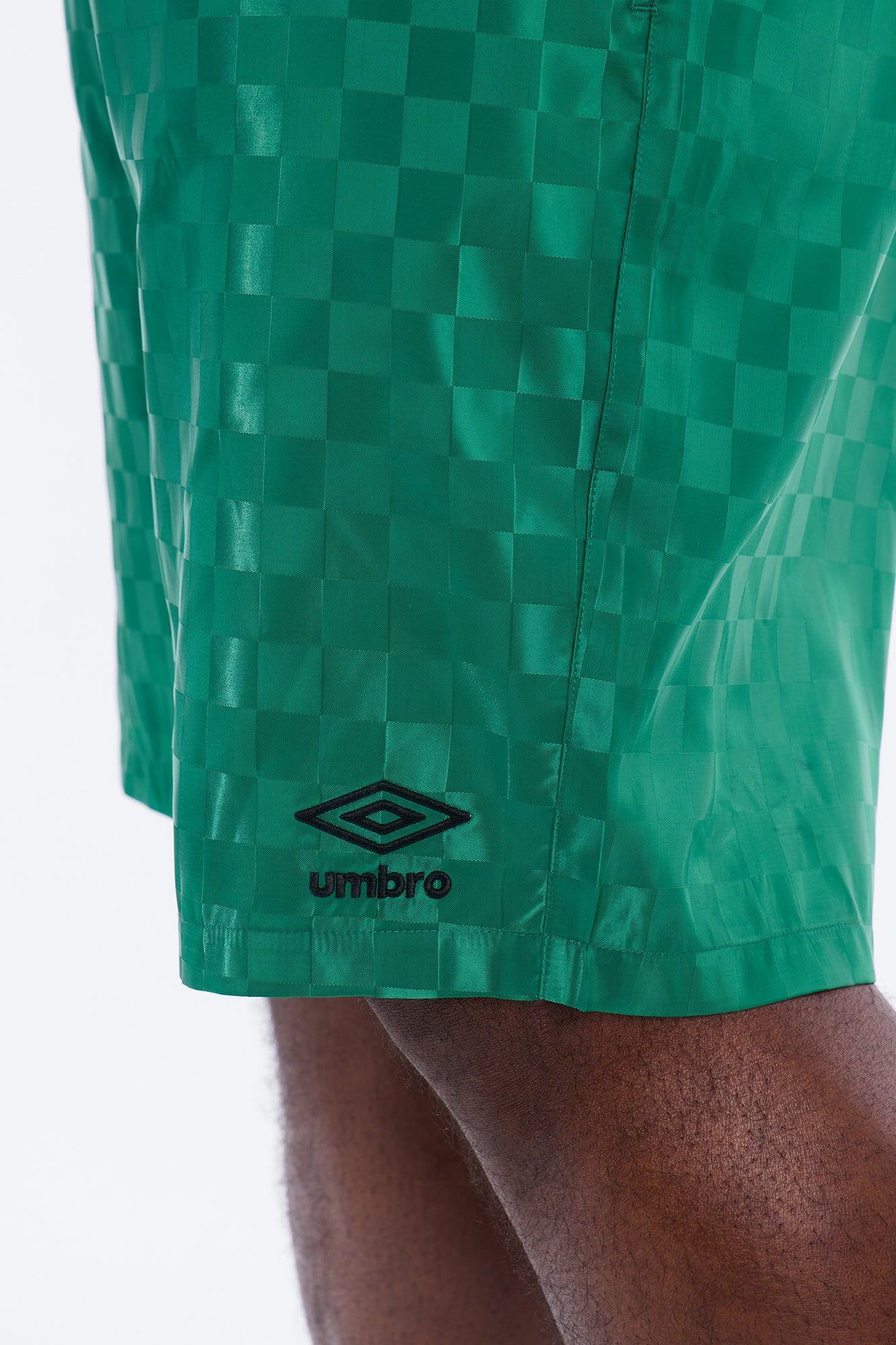 Umbro Checkered Soccer Shorts - Green - Image 7