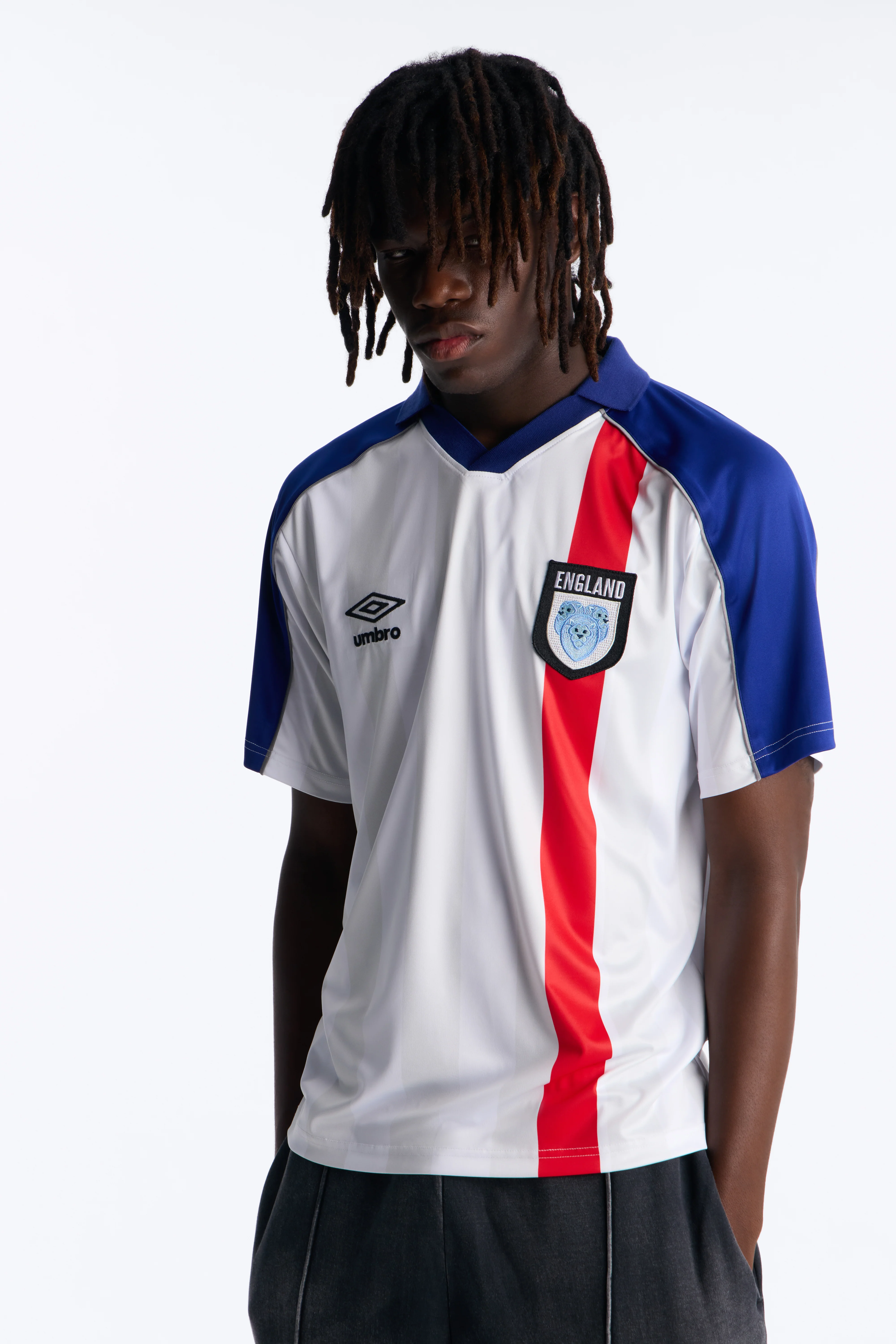 Umbro England Collar Soccer Jersey - White