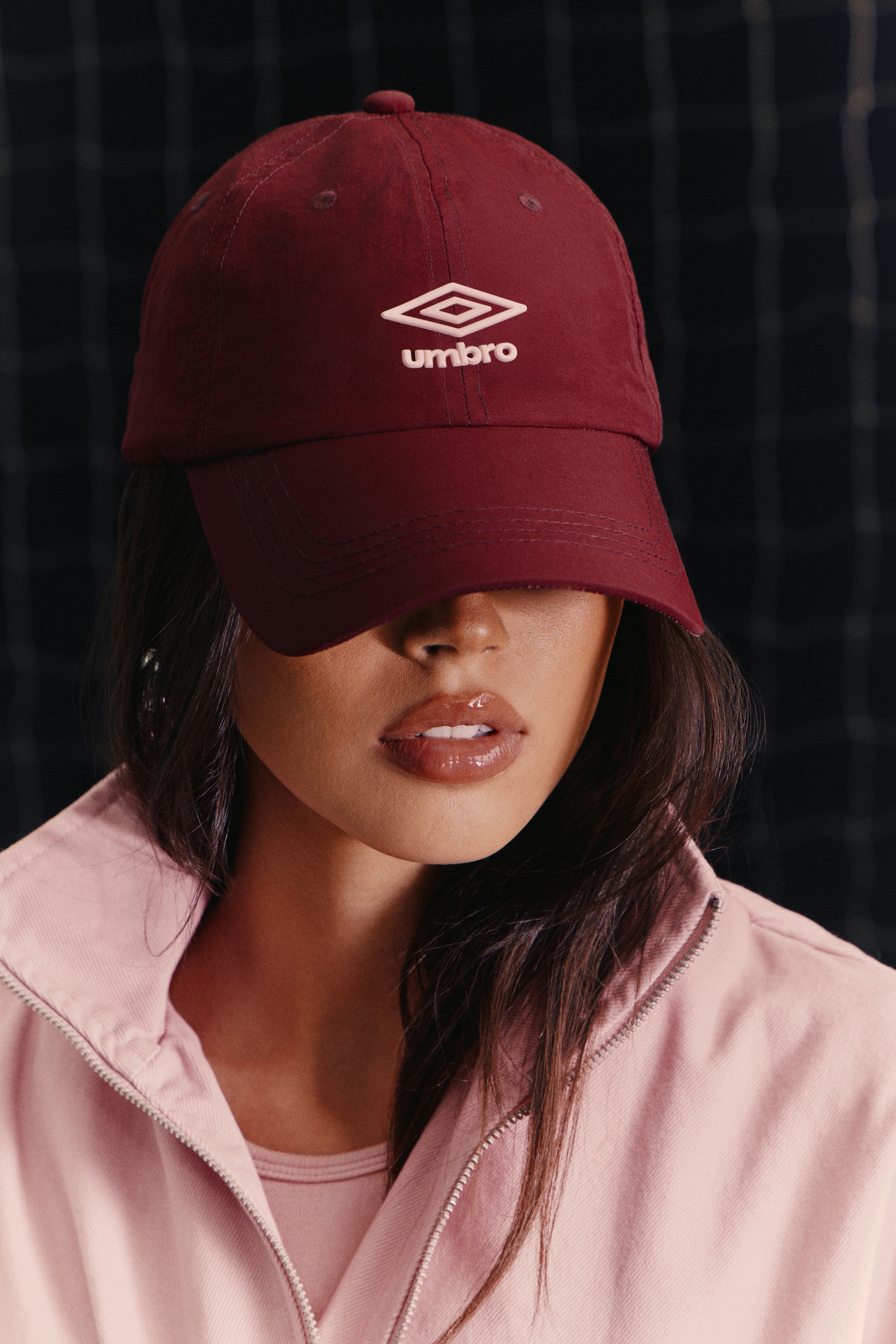 Umbro Unisex Nylon Baseball Hat - Wine