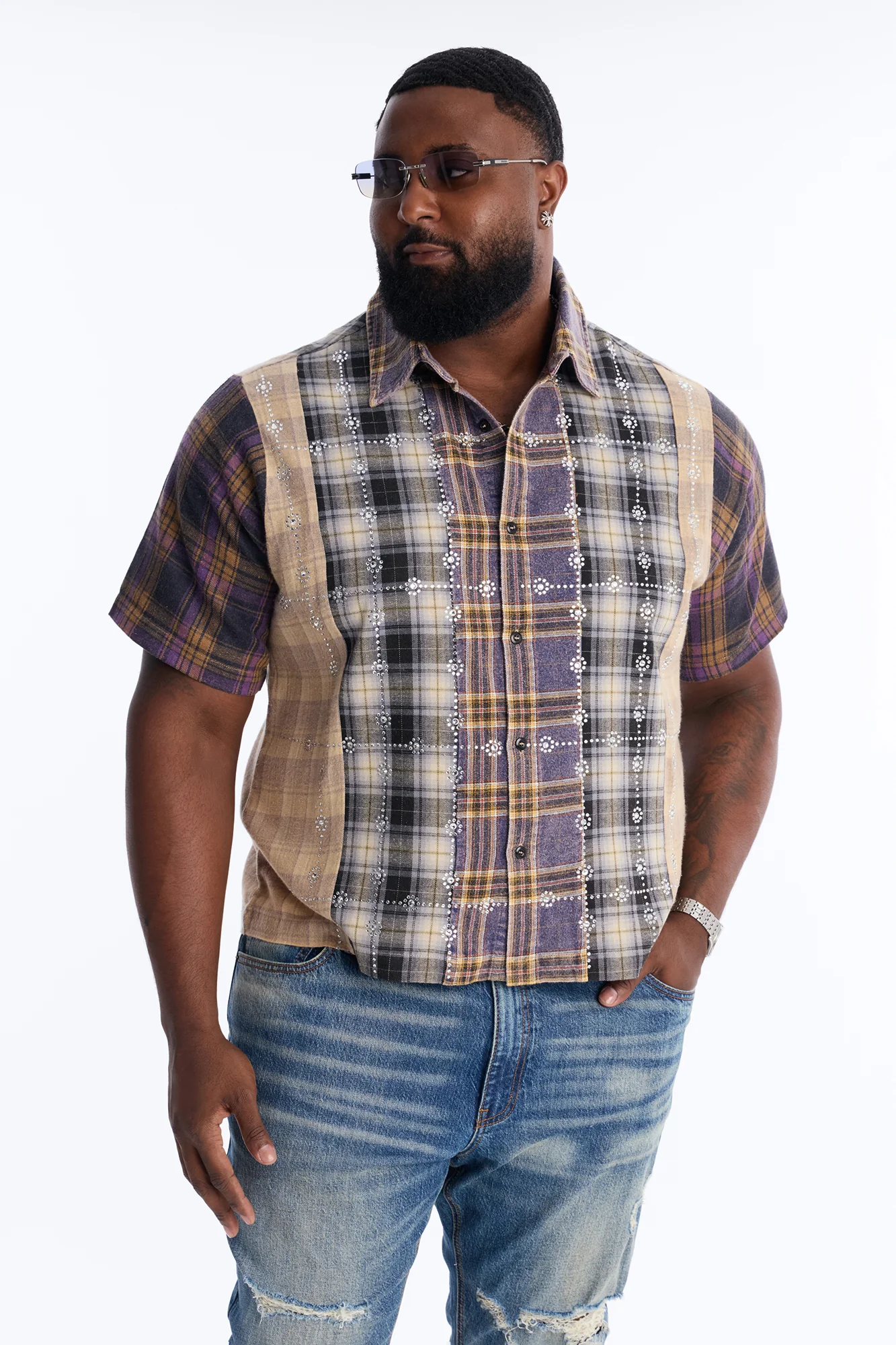 Urban Relic Plaid Button Up Shirt - Multi Color - Image 5