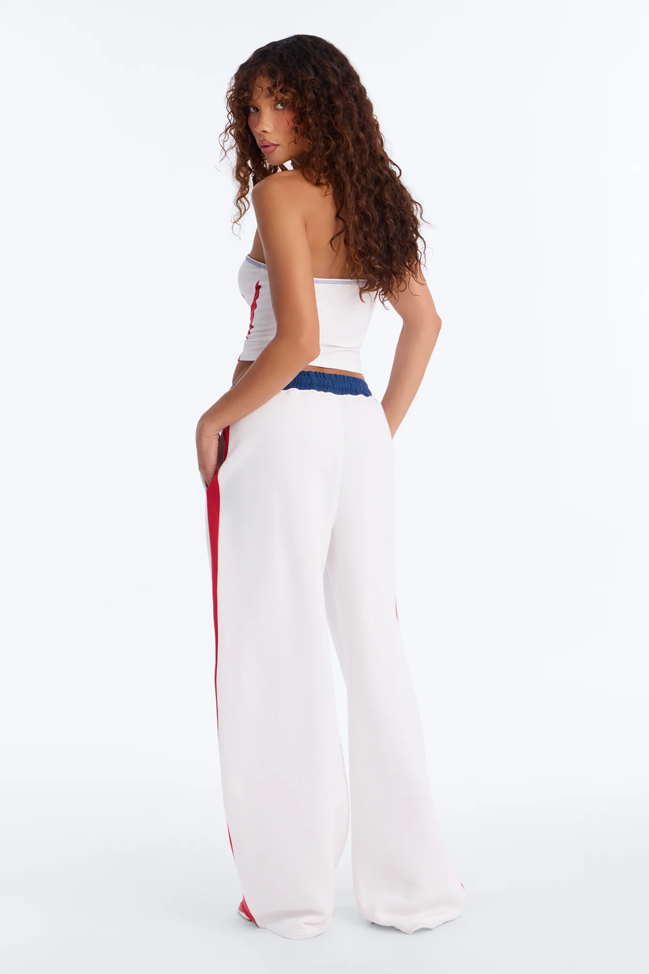 USA Pride Fleece Barrel Pant Set - White/combo - Image 3
