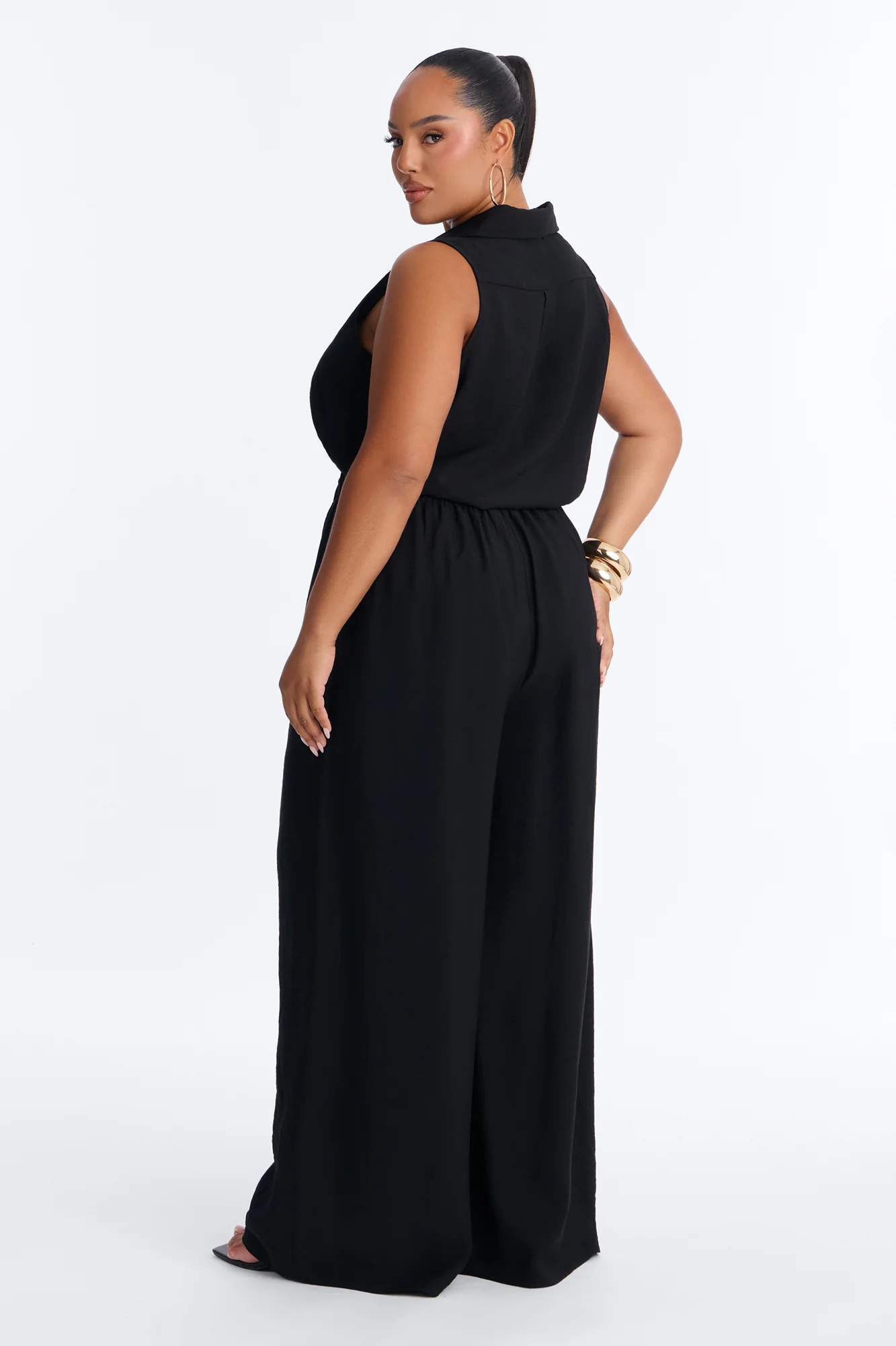 Vacation Nights Linen Pant Set - Black - Image 8