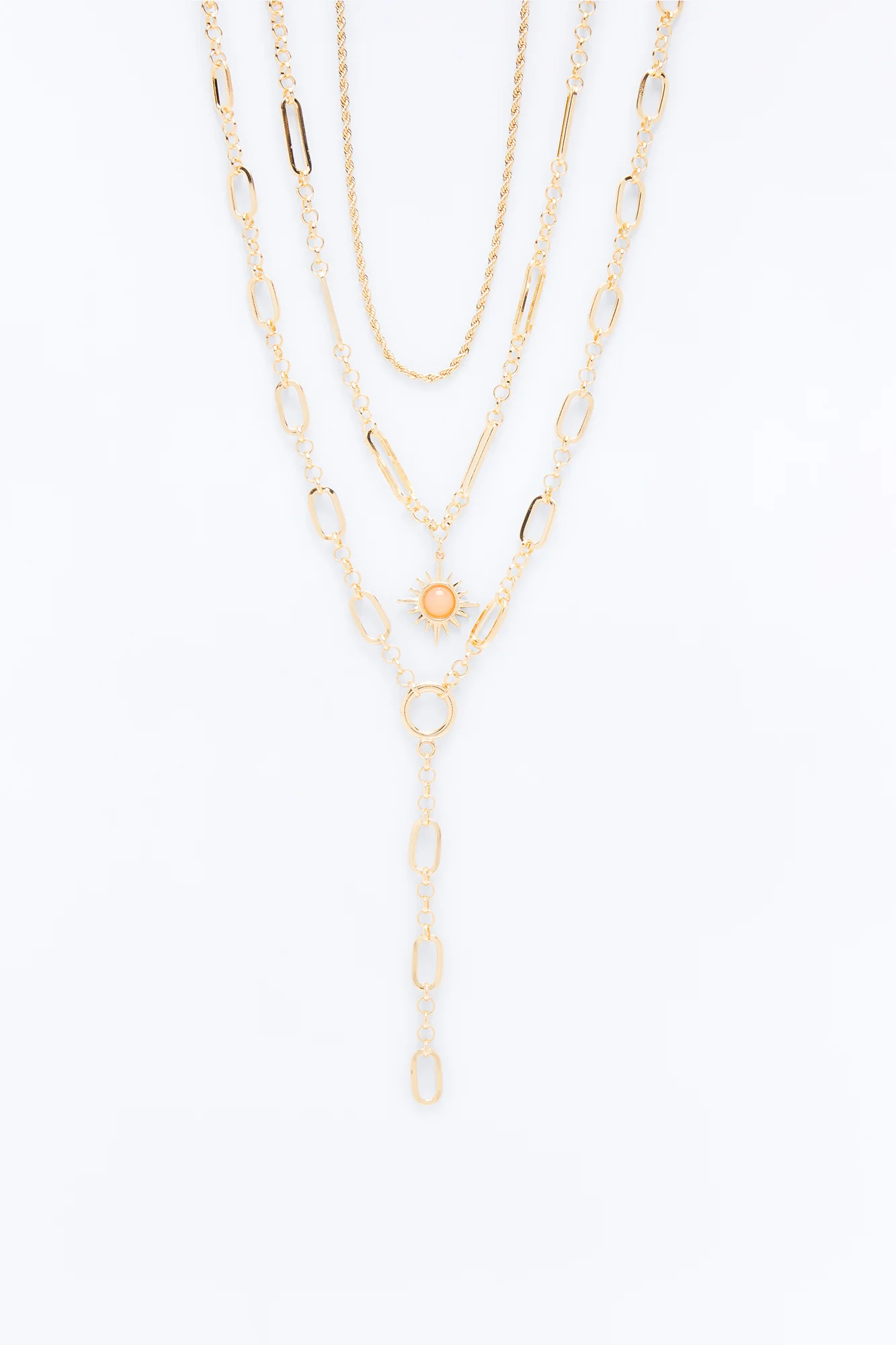 Vacay Glow Lariat Necklace - Gold - Image 3