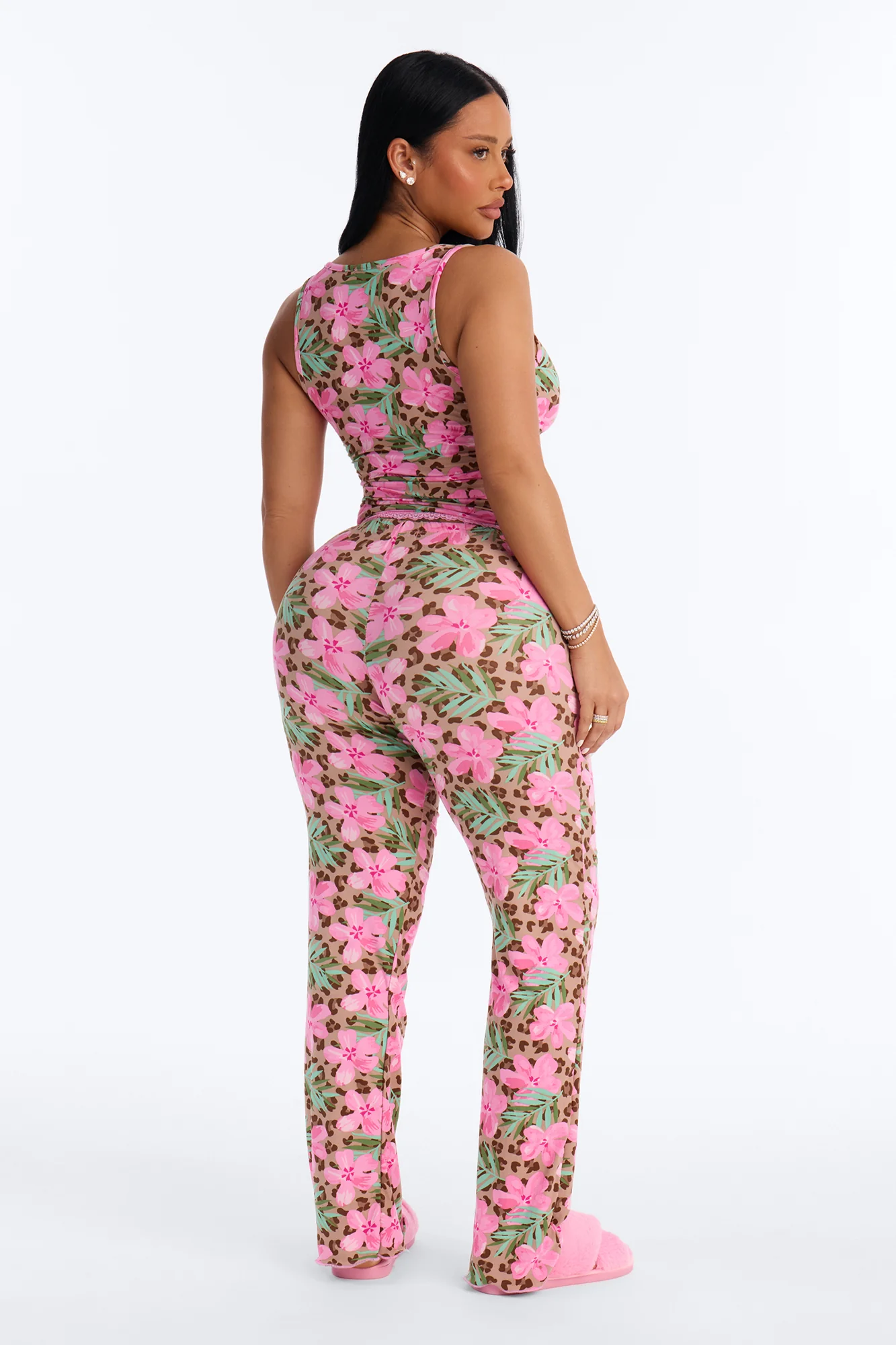 Vacay Vibes PJ Pant Set - Pink/combo - Image 4
