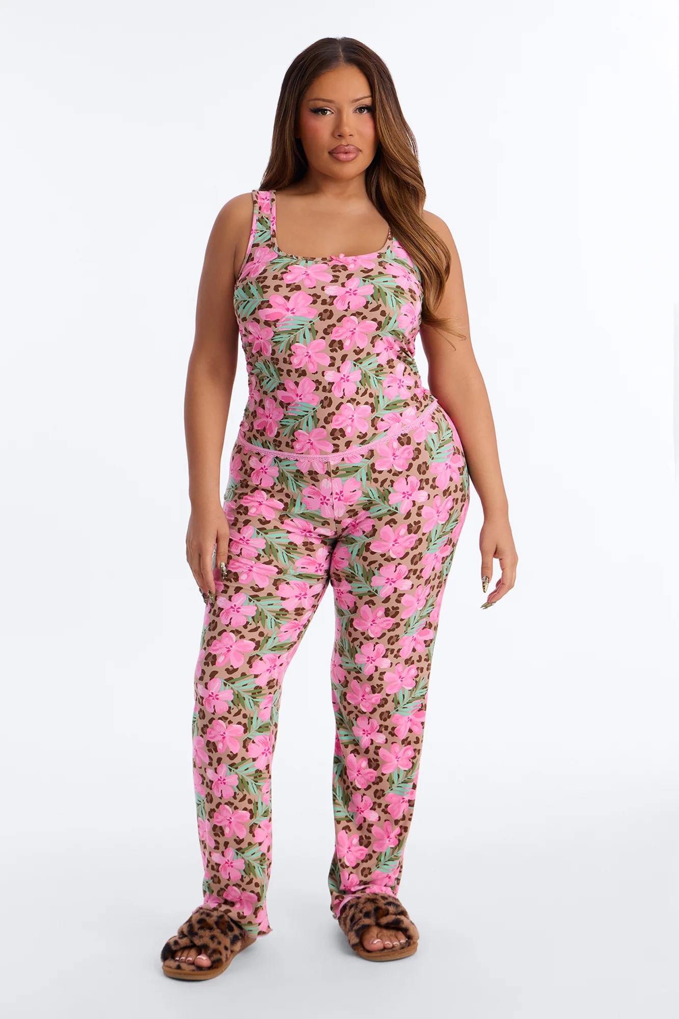 Vacay Vibes PJ Pant Set - Pink/combo - Image 5
