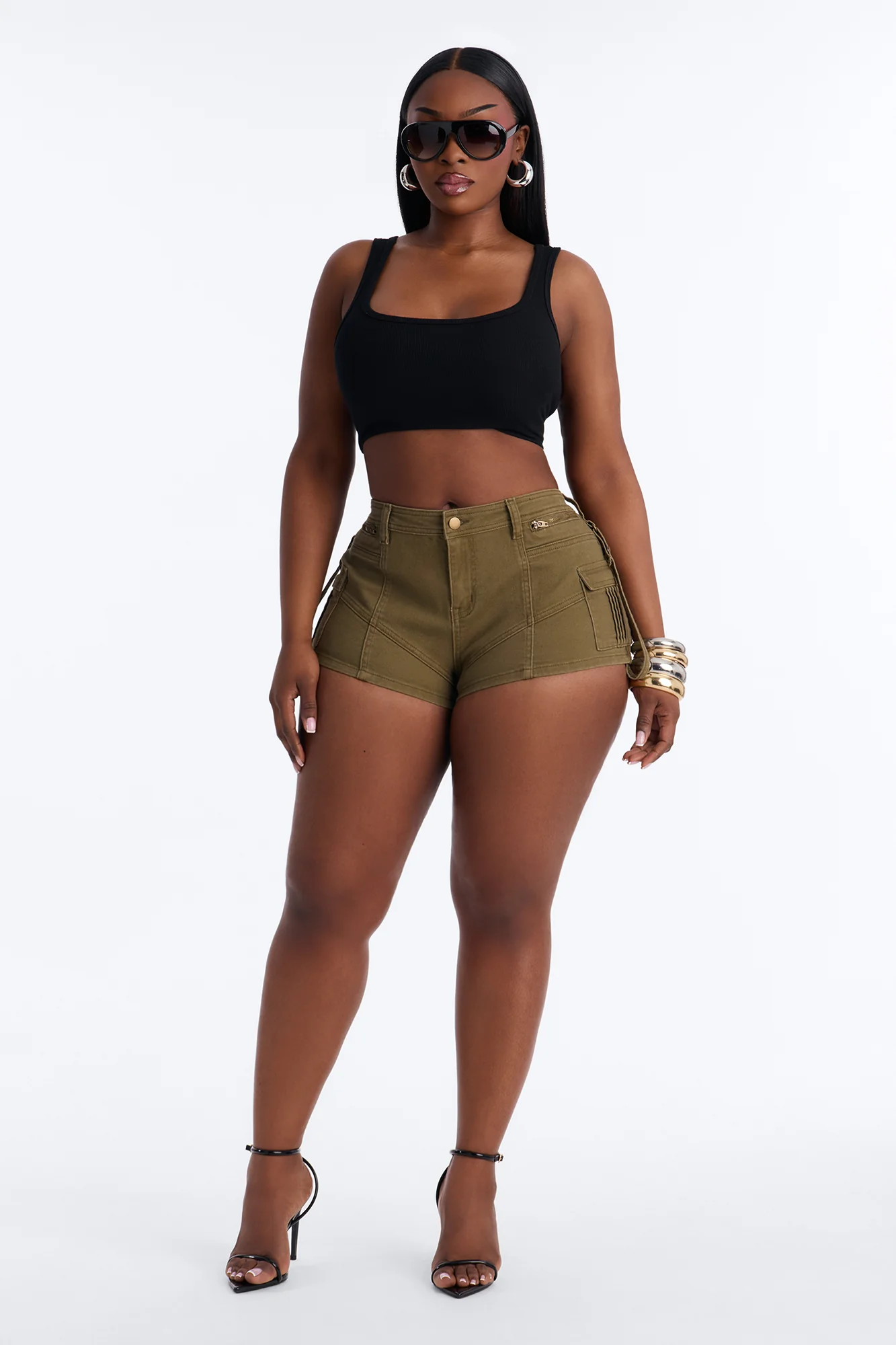 Valerie Twill Cargo Short - Olive - Image 5