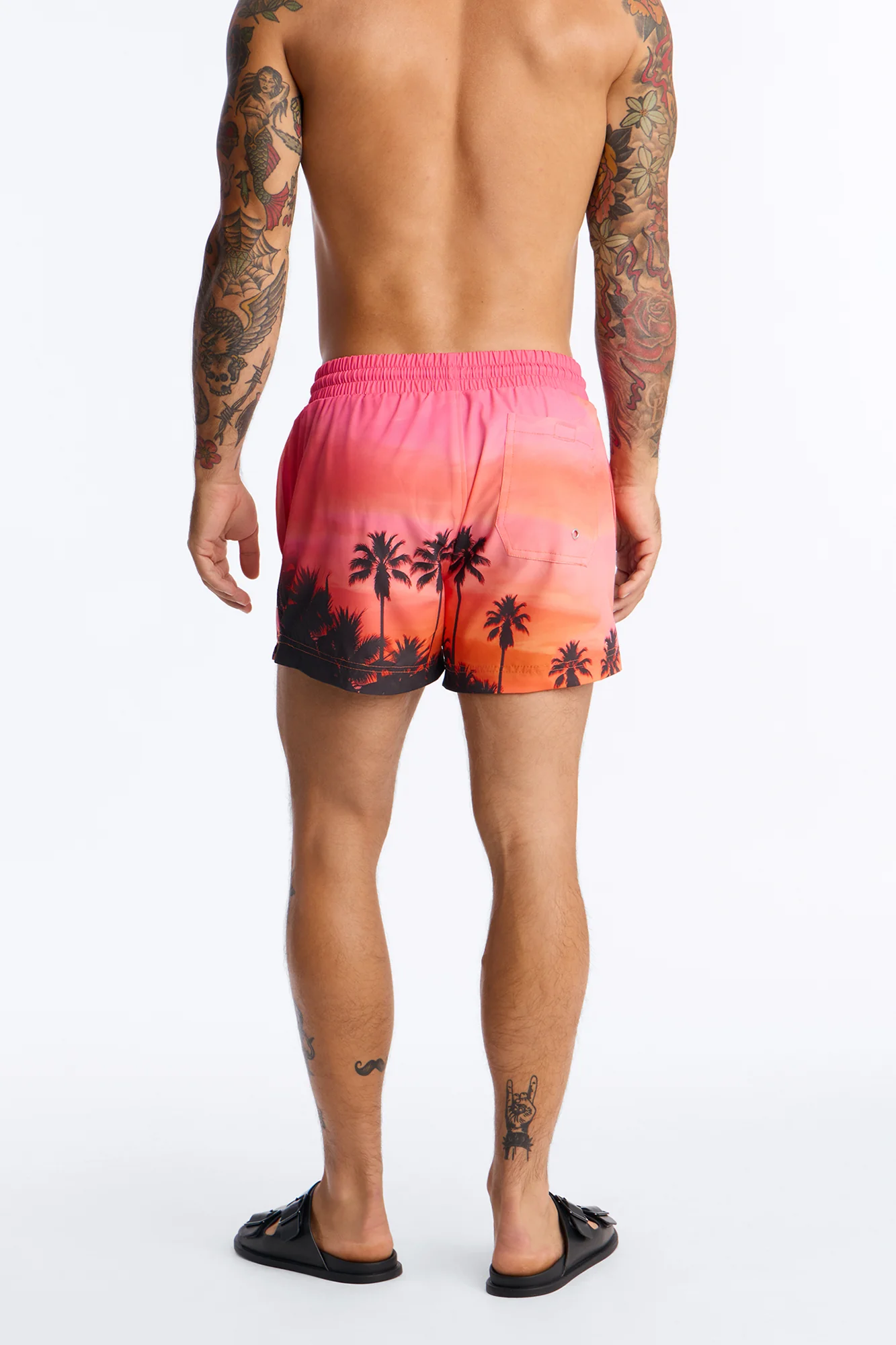 Verano Sunset Swim Trunk 4″ - Orange/combo - Image 4