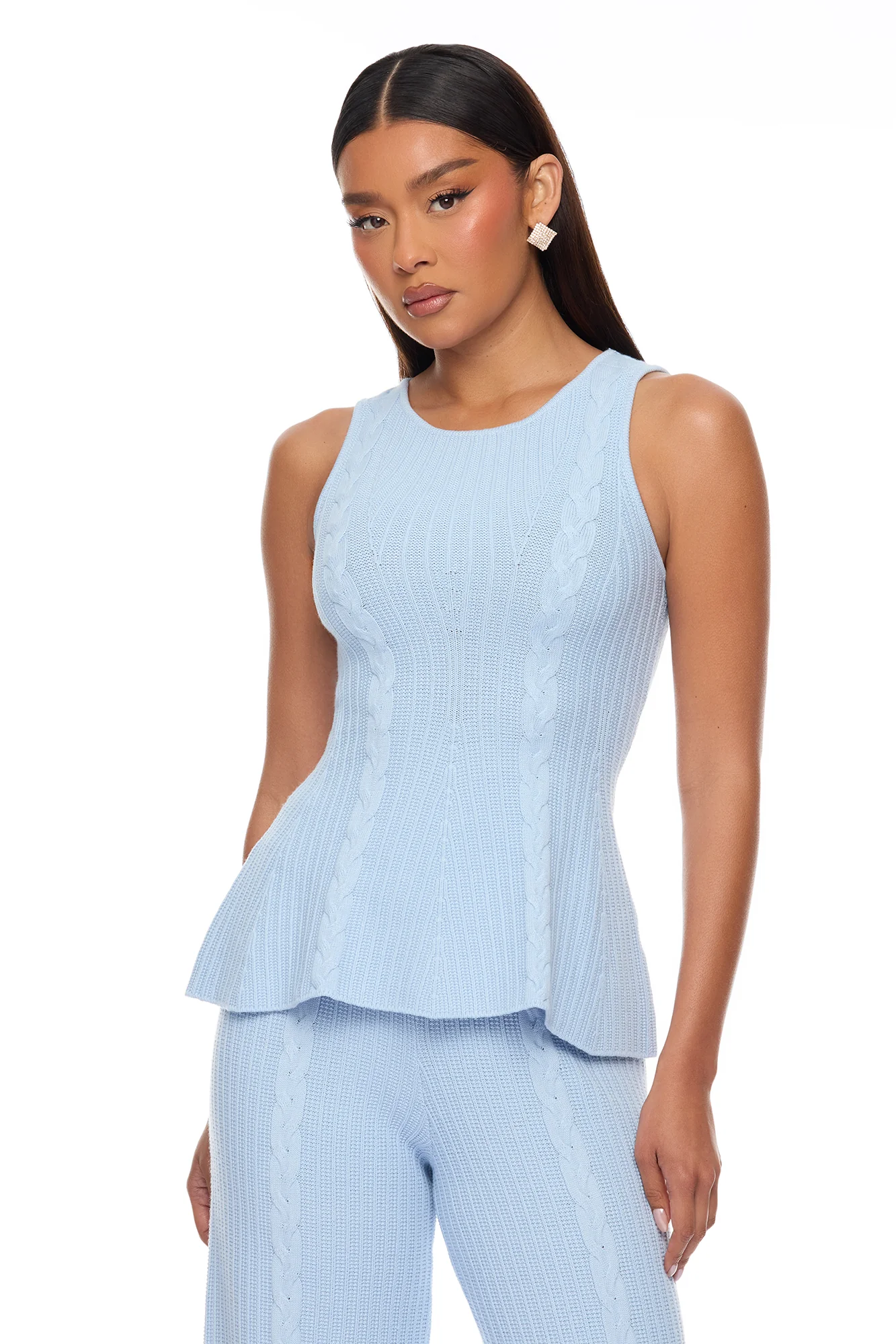 Veronica Sweater Pant Set - LightBlue - Image 2