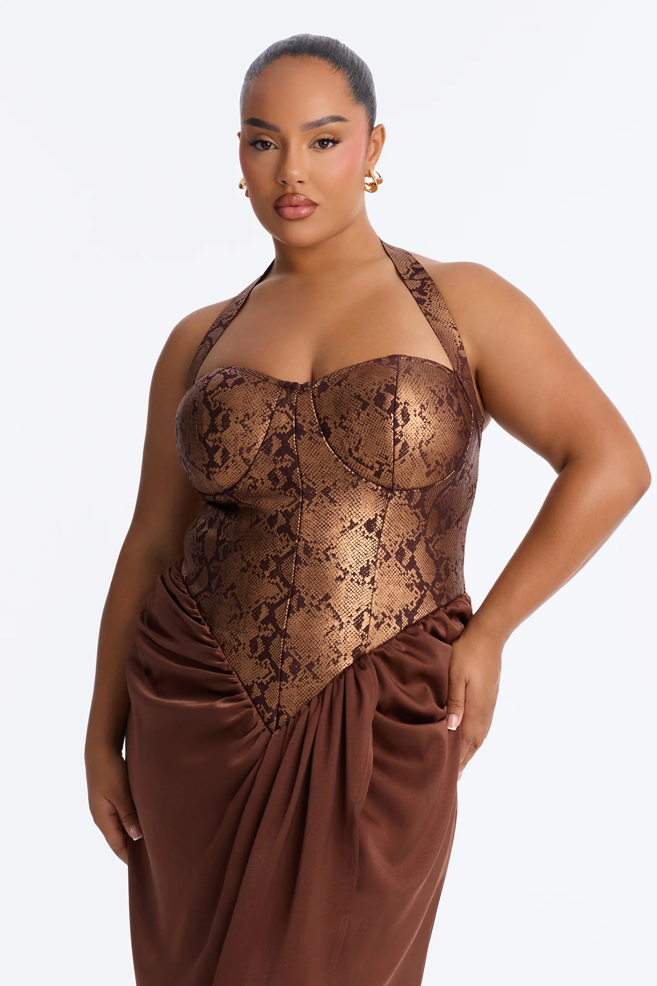 Viper Mood Maxi Dress - Brown - Image 6
