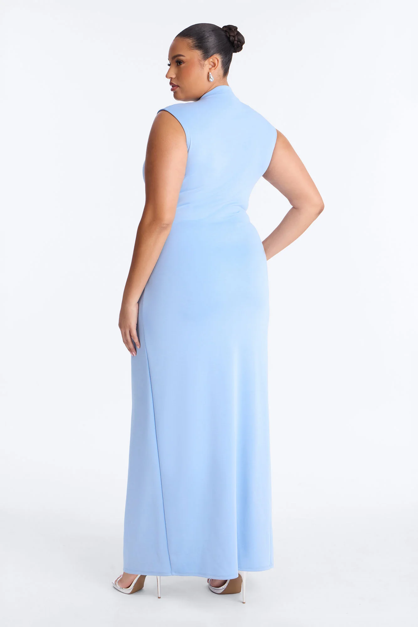 Vivi Twist Maxi Dress - Blue - Image 8