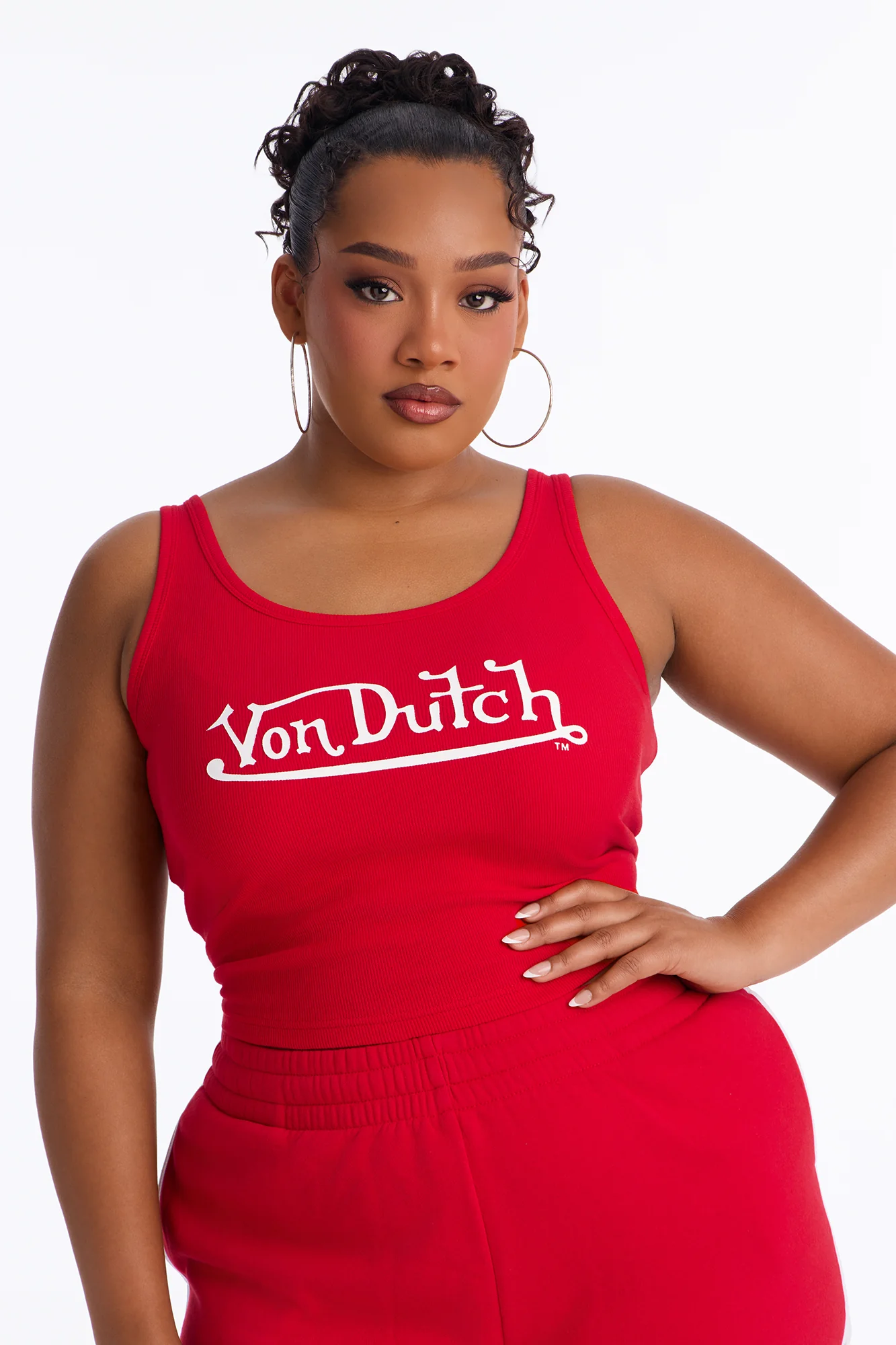 Von Dutch Americana Logo Tank - Red - Image 4