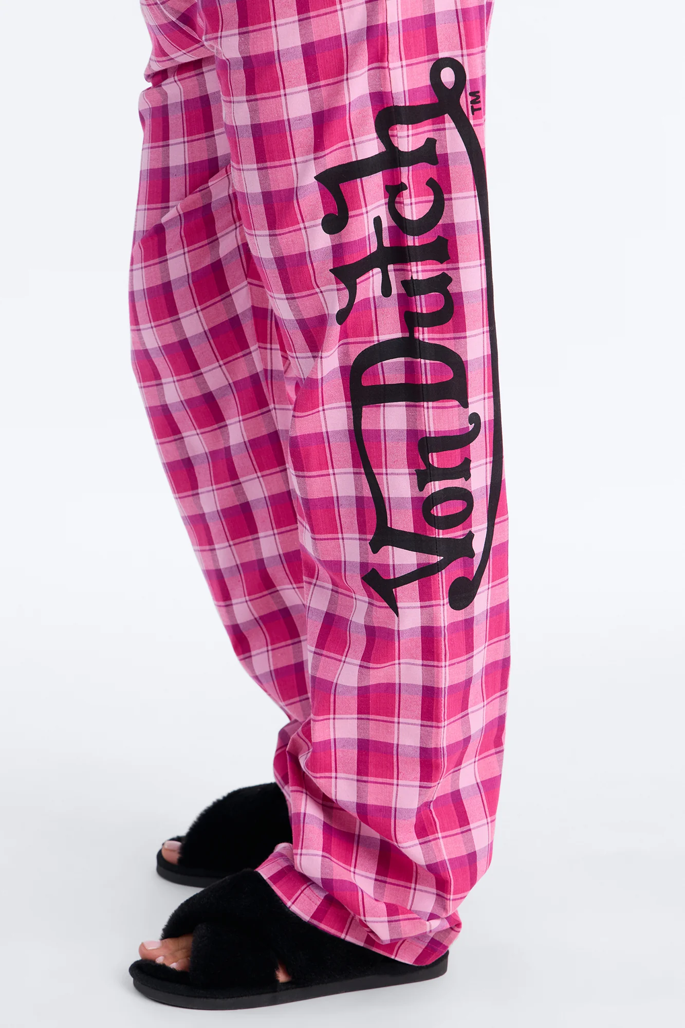 Von Dutch Cami PJ Boxer Pant Set - Black/Pink - Image 5