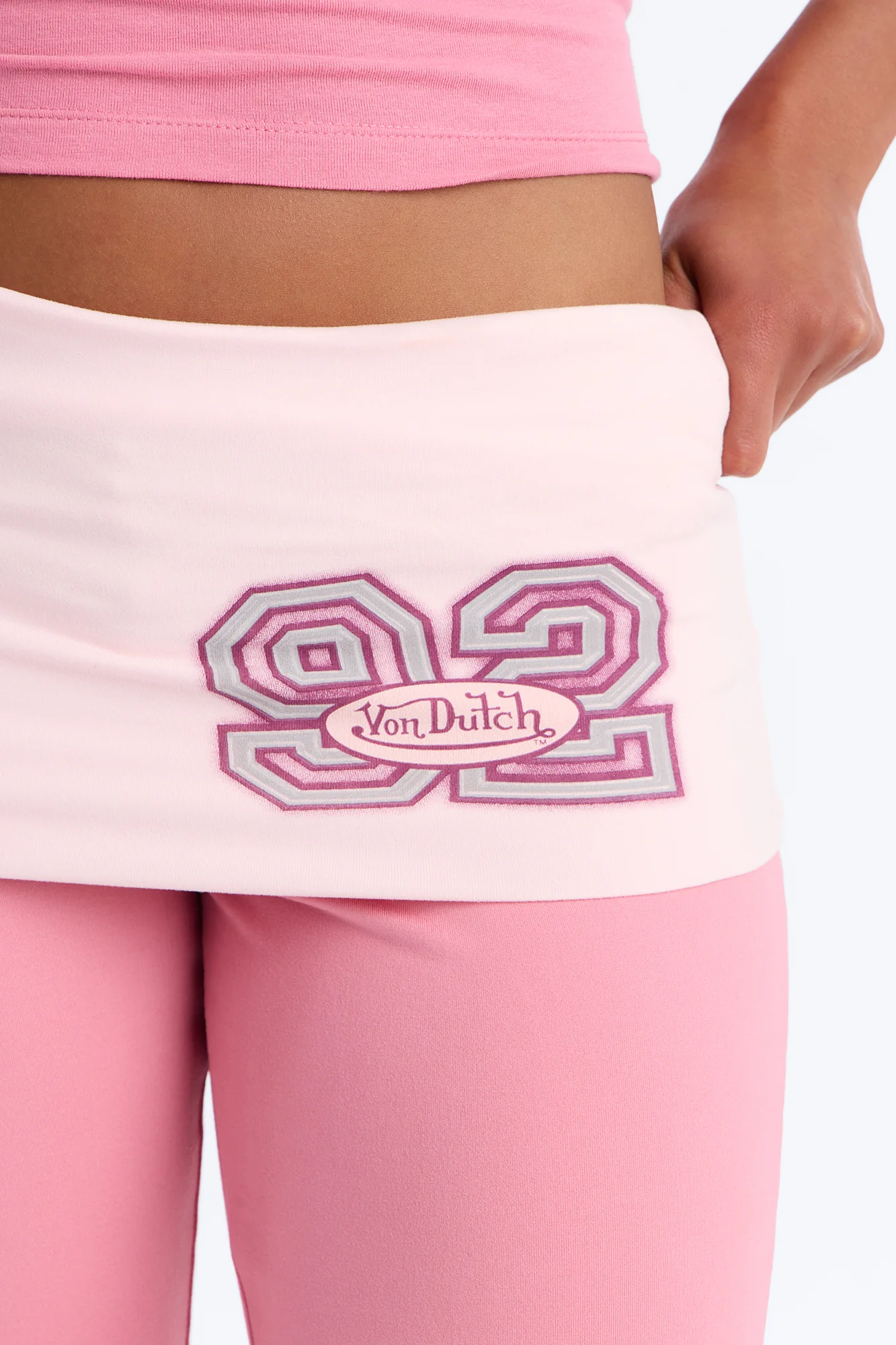 Von Dutch On Fire Flare Pants - Pink - Image 3