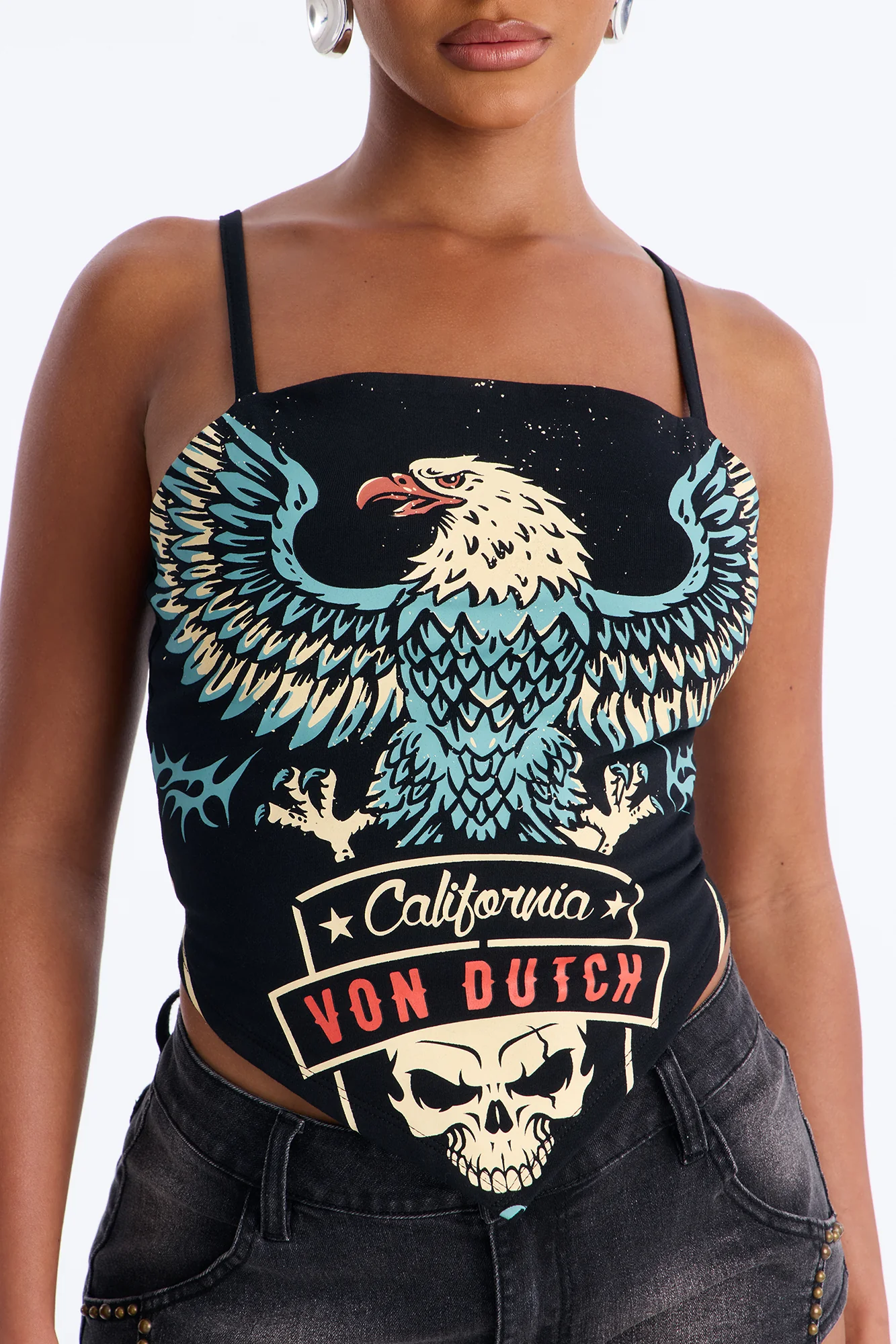 Von Dutch Rocker Eagle Tank - Black - Image 3