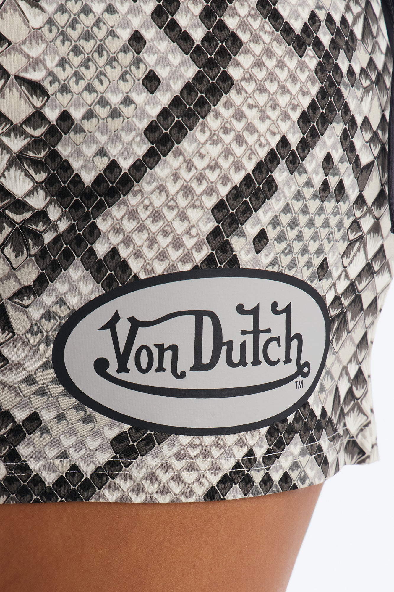 Von Dutch Rocker Snake Print Hot Short - Black/combo - Image 7