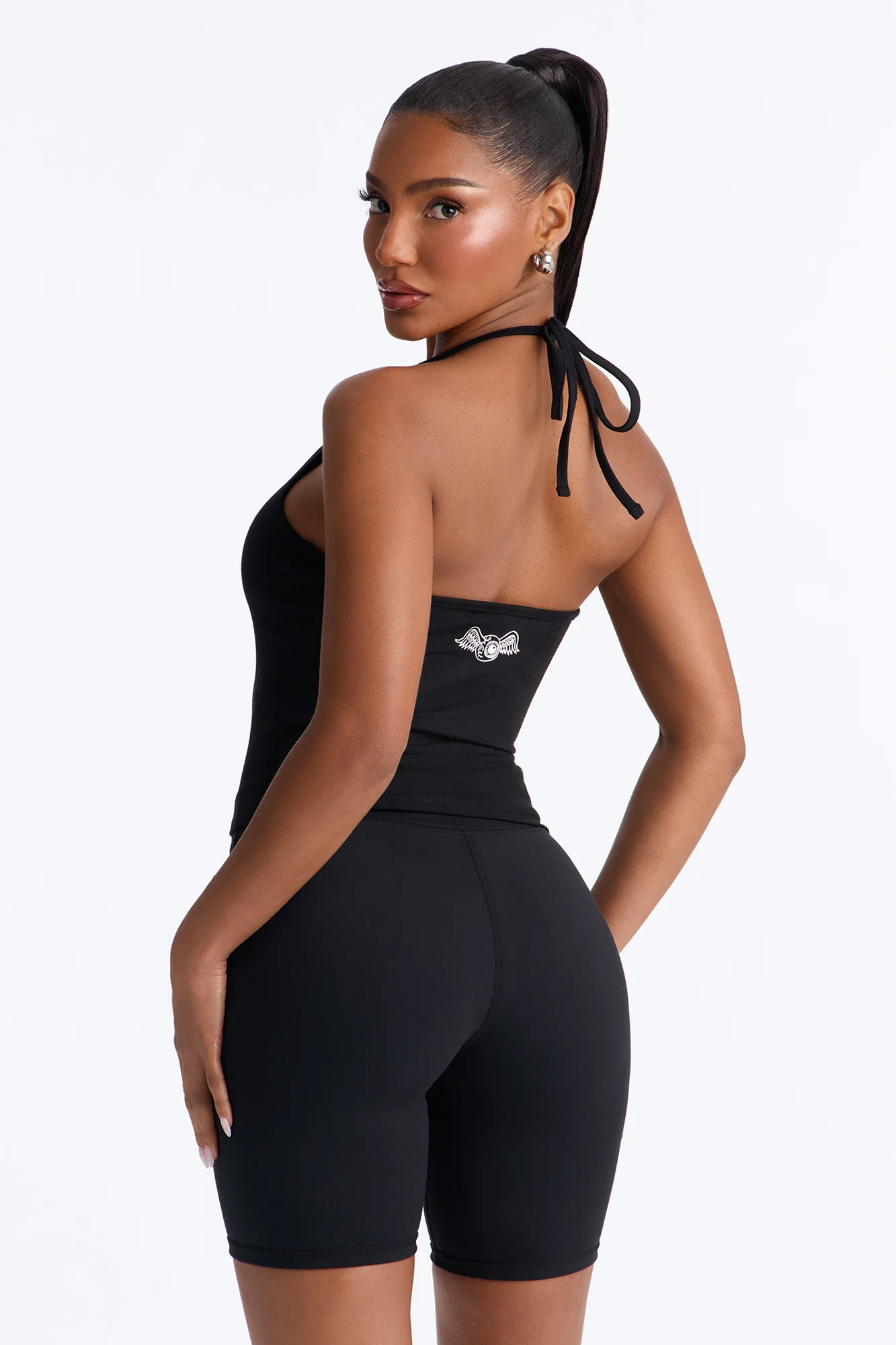 Von Dutch Sporty Halter Tank Top - Black - Image 4