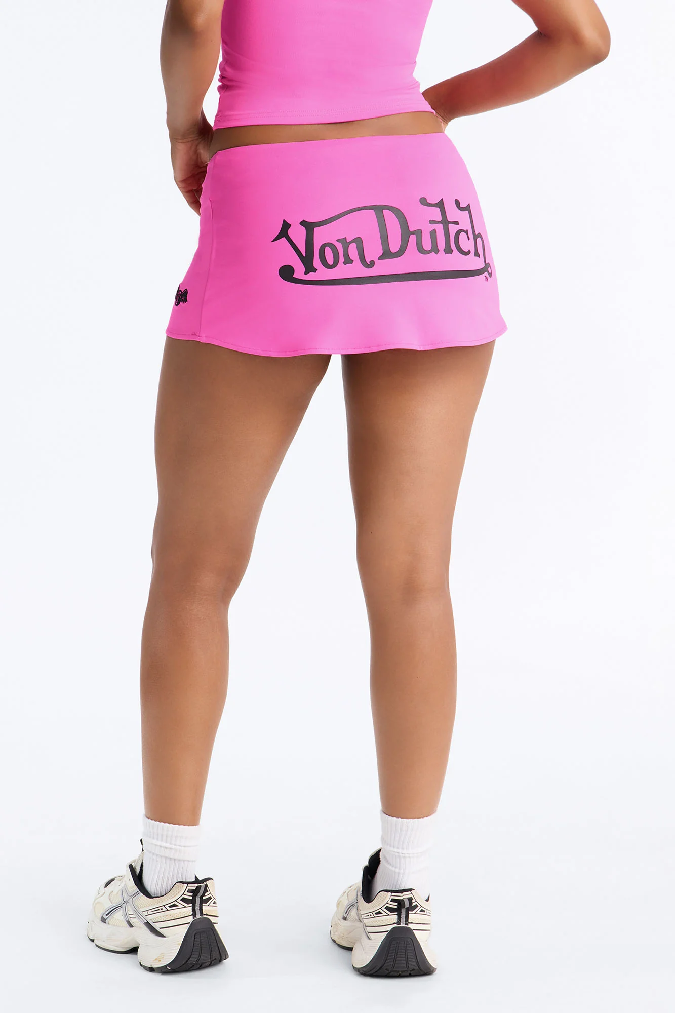 Von Dutch Sporty Micro Skirt - Hot Pink
