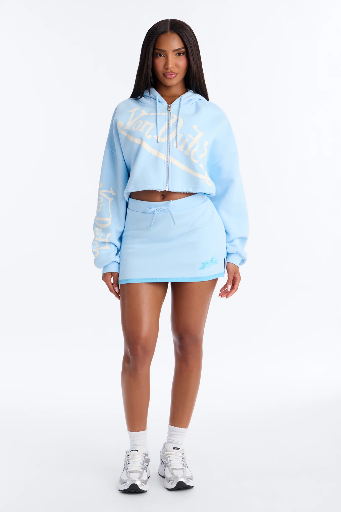Von Dutch Sweet Angel Mini Skirt - Light Blue