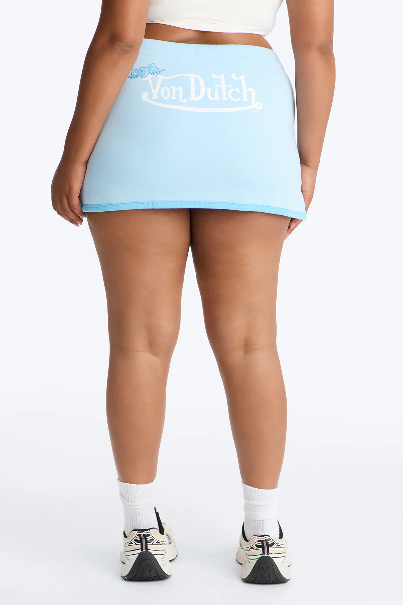 Von Dutch Sweet Angel Mini Skirt - Light Blue - Image 7