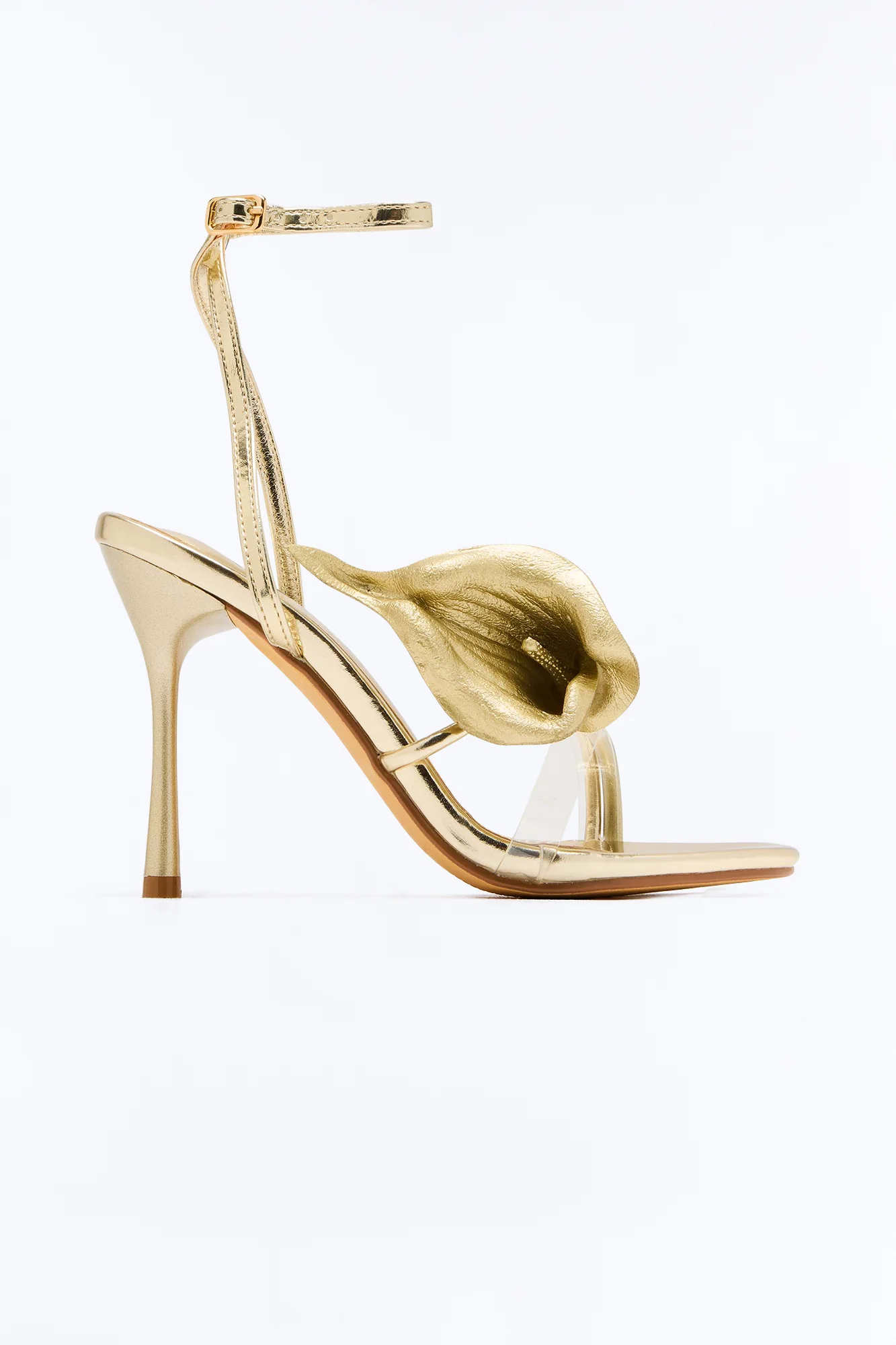 Warm Waters Flower Heels - Gold - Image 3