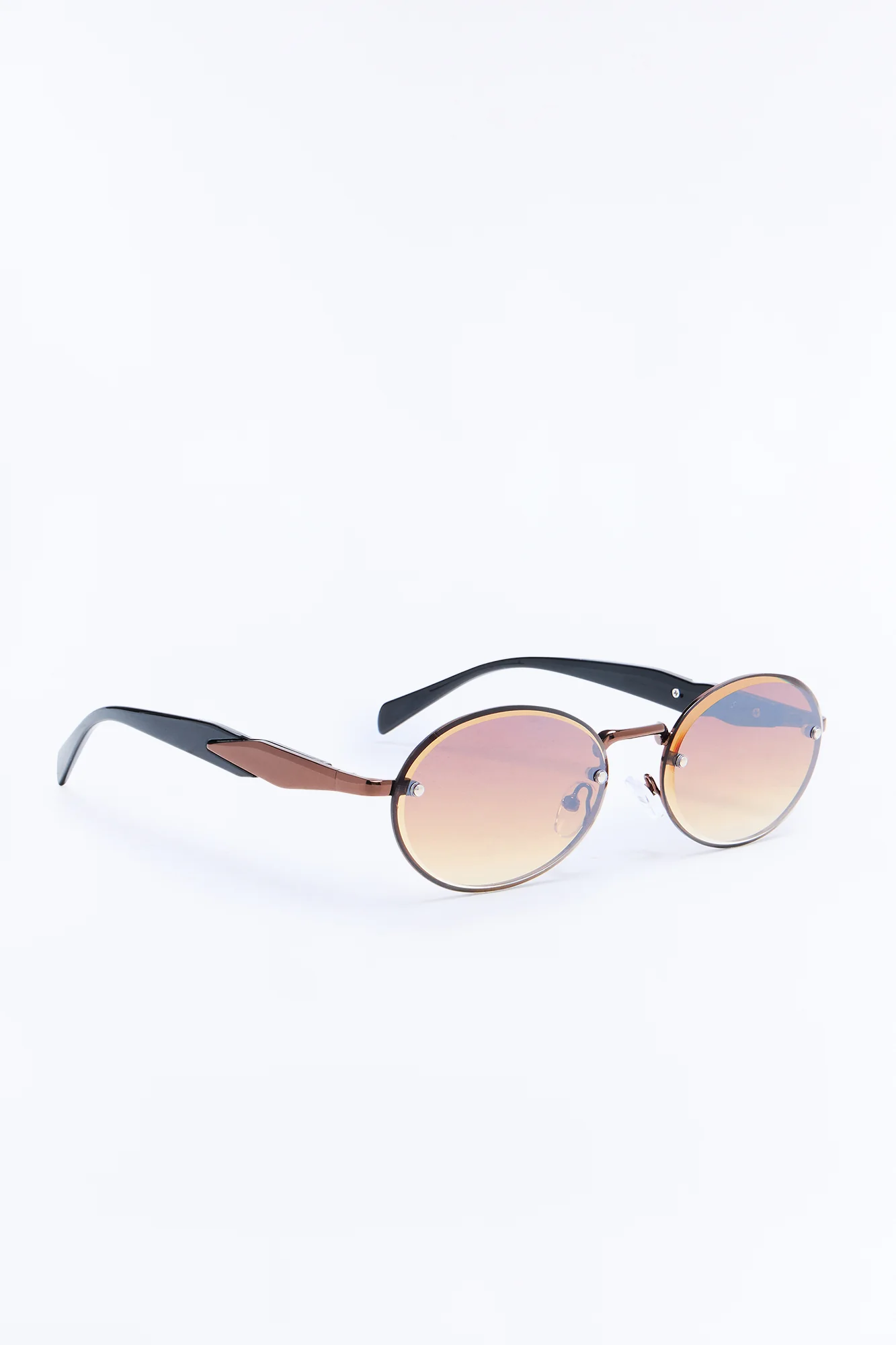 Watch Your Back Circular Sunglasses - Brown - Image 4
