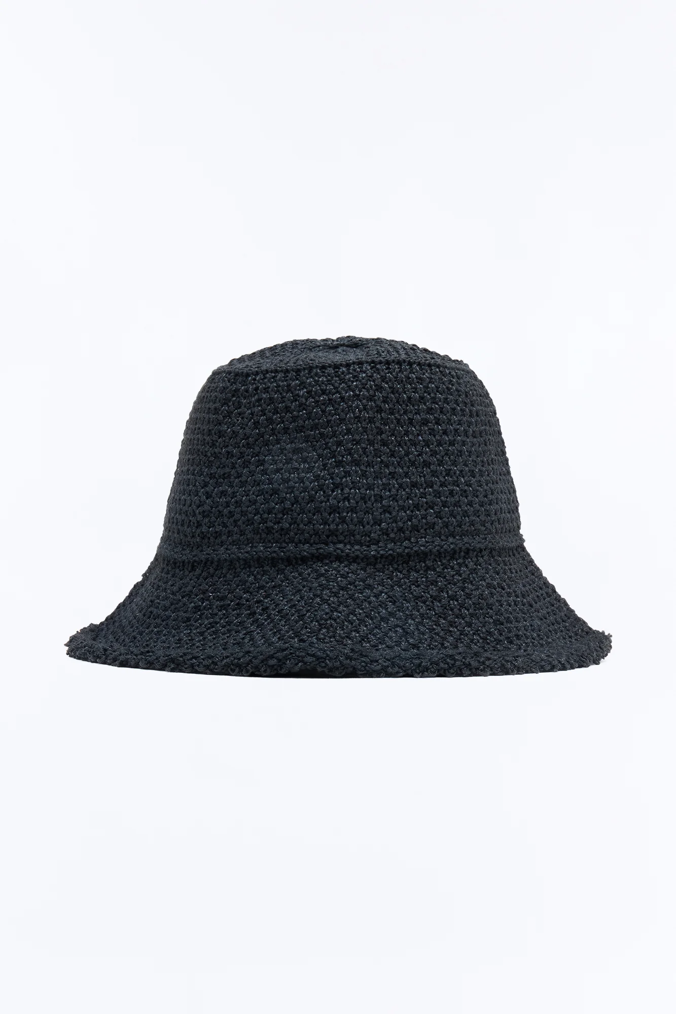 Watching The Sunset Woven Bucket Hat - Black - Image 3