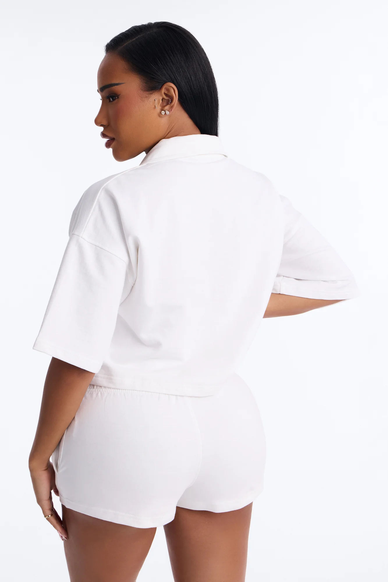 Weekend Moment Polo Short Set - White - Image 4