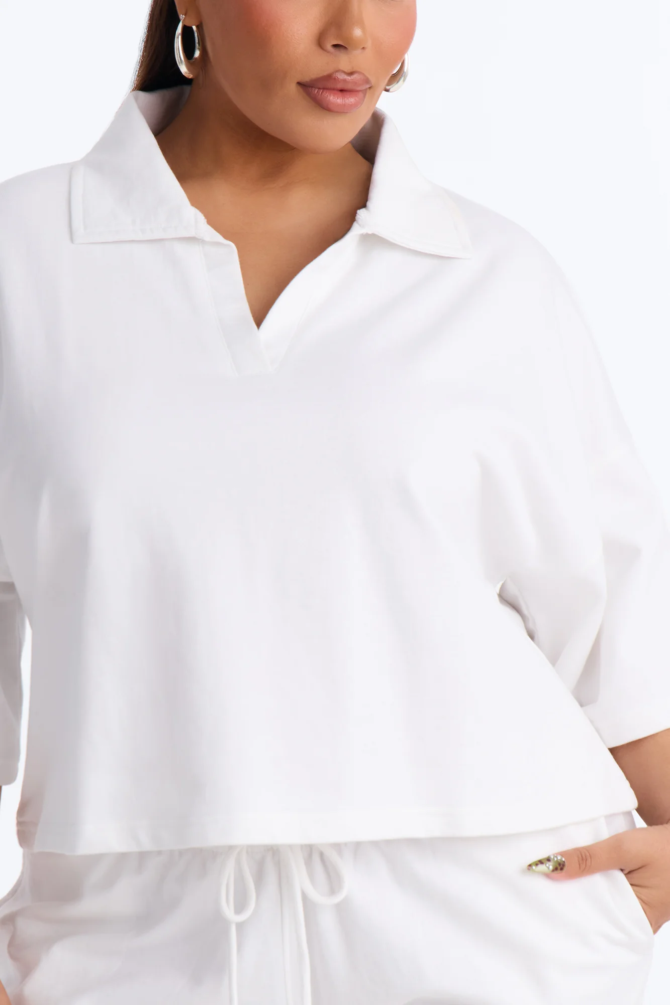 Weekend Moment Polo Short Set - White - Image 7