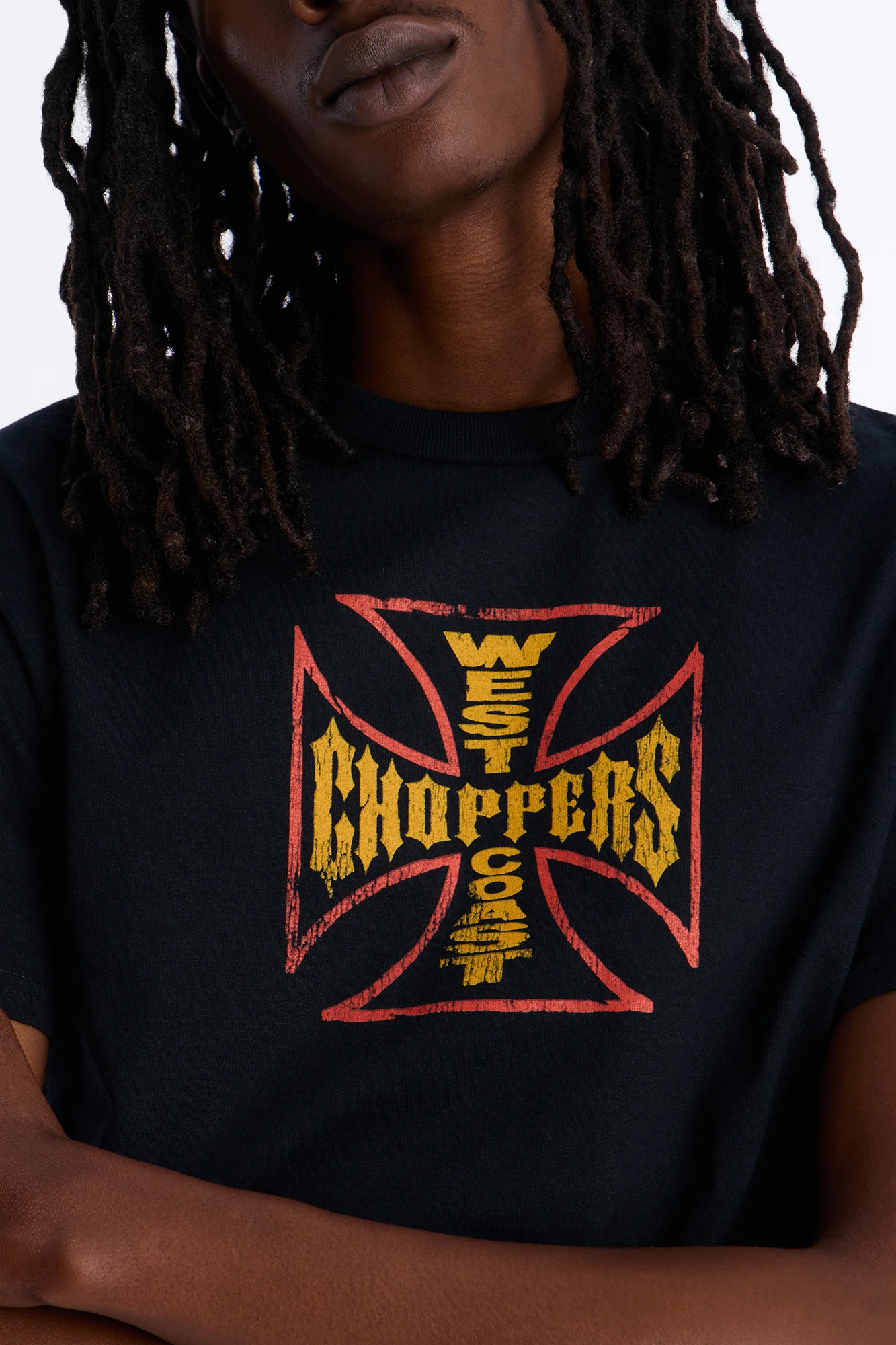 West Coast Choppers Cobra Puff Print Short Sleeve Tee - Black - Image 4