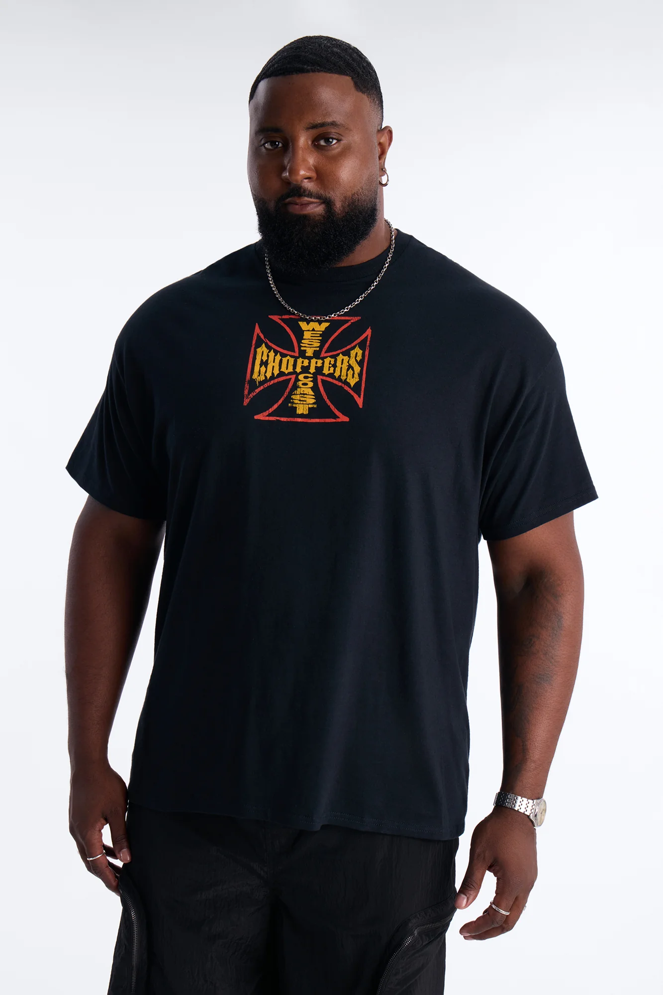 West Coast Choppers Cobra Puff Print Short Sleeve Tee - Black - Image 8