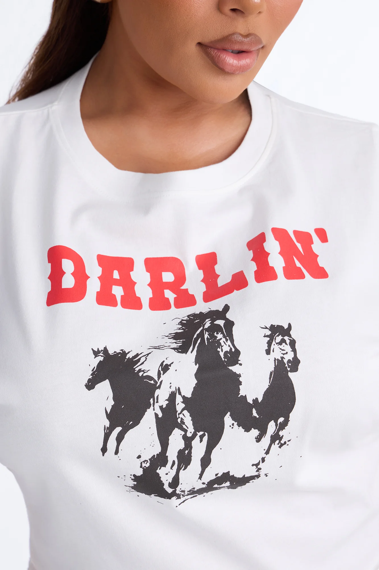 Western Darlin' Muscle Tee - White - Image 7