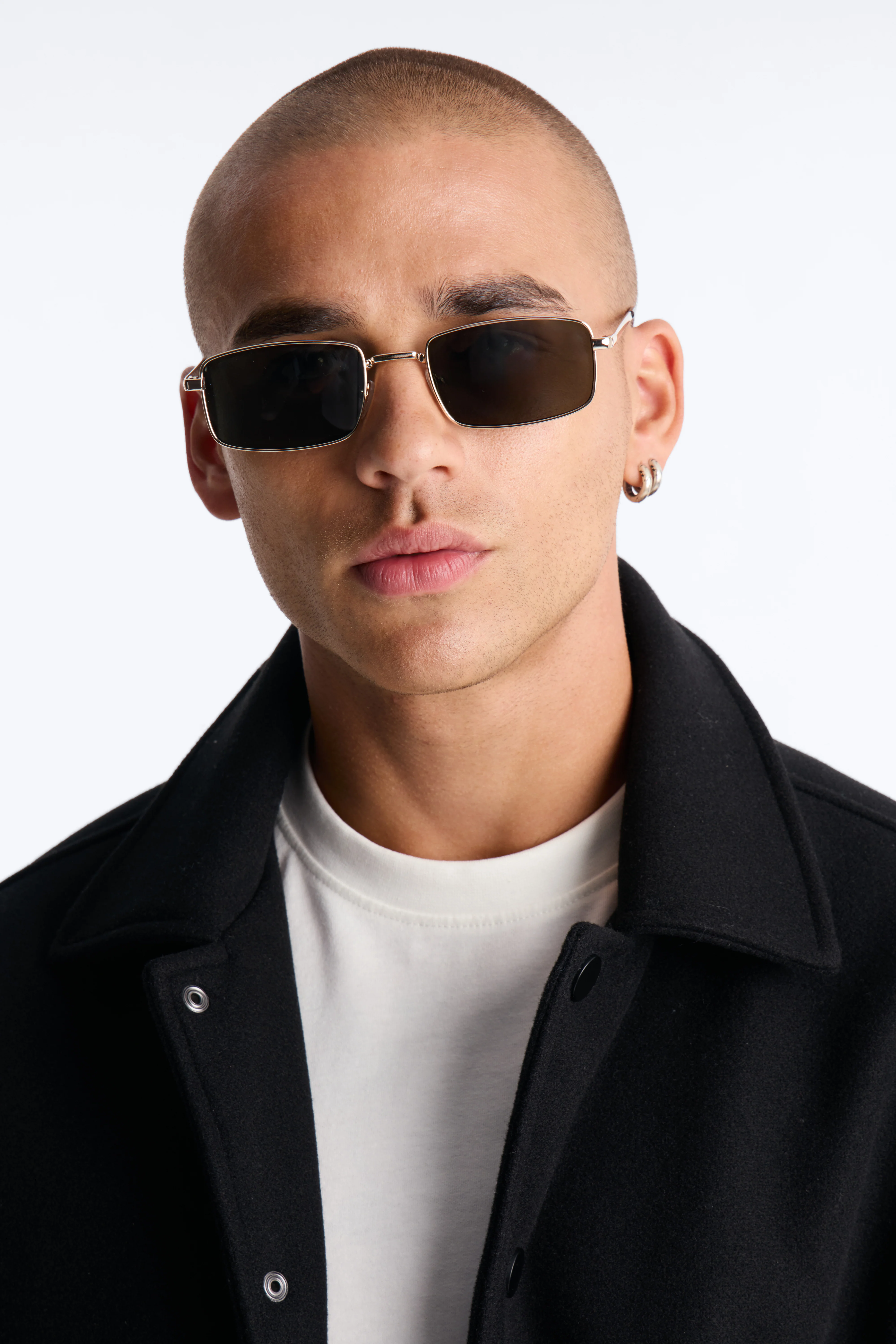 Why You Mad Square Metal Sunglasses - Gold - Image 3