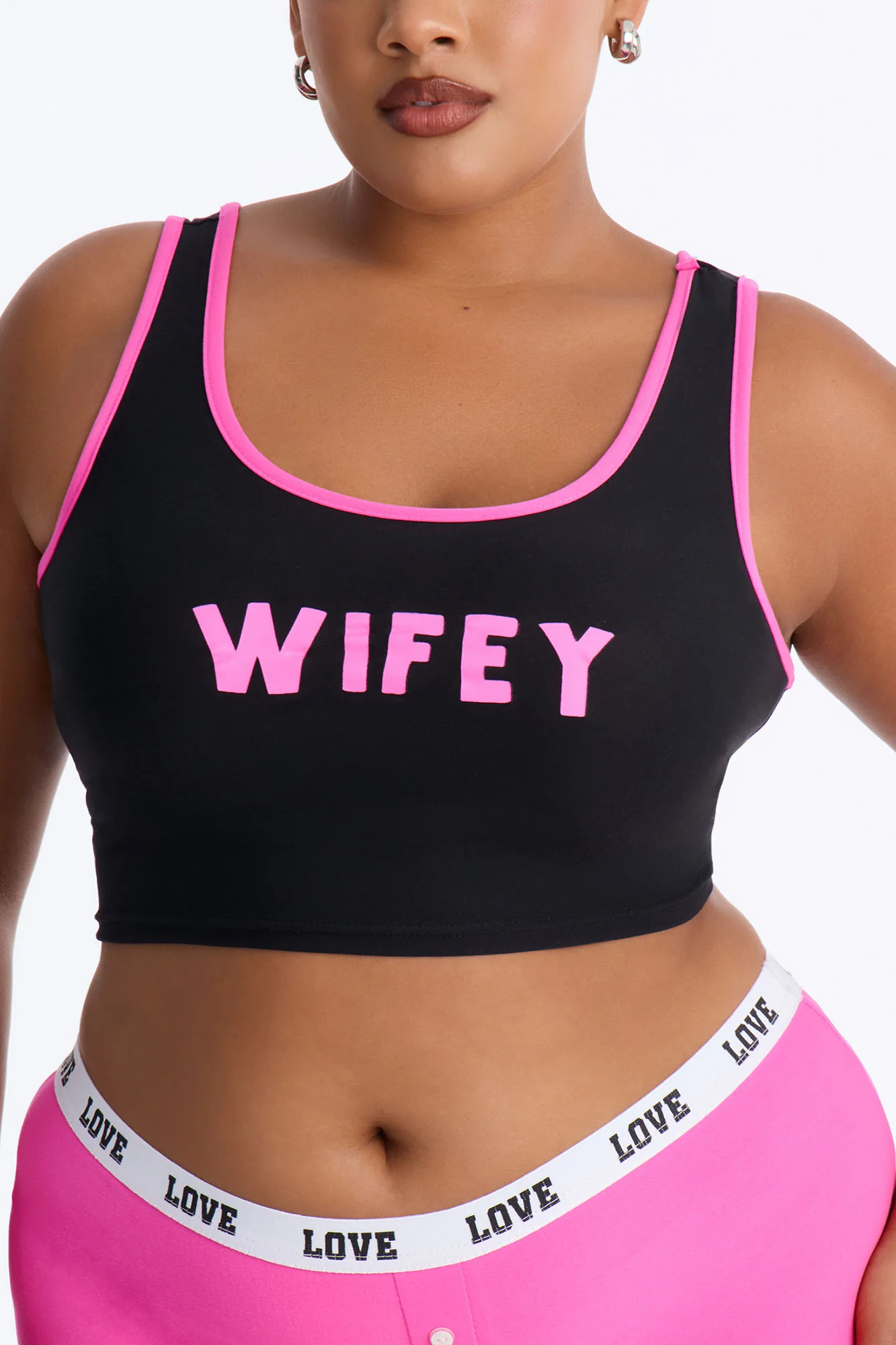 Wifey 2pc Boyshort PJ Set - Black/combo - Image 5