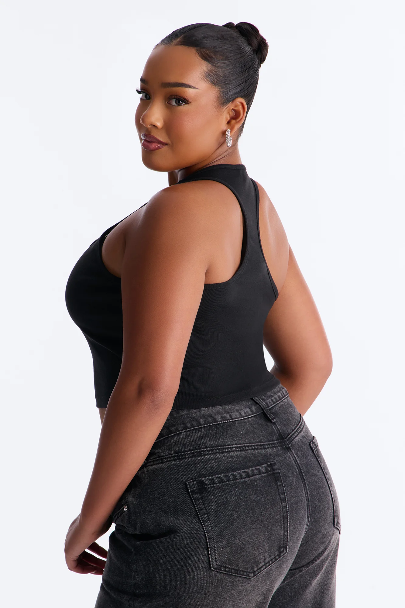 WifeyTo Be Rhinestone Tank Top - Black - Image 8