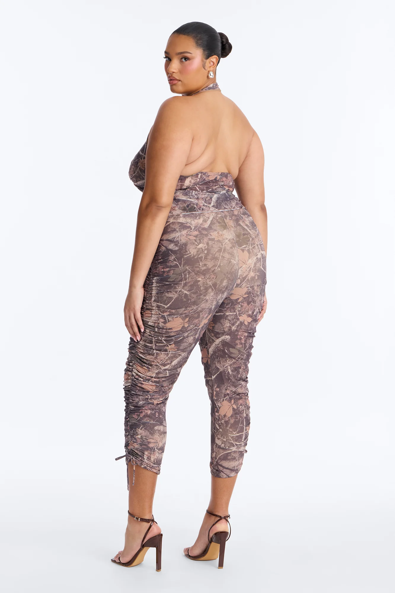 Wild One Halter Capri Set - Brown/combo - Image 6