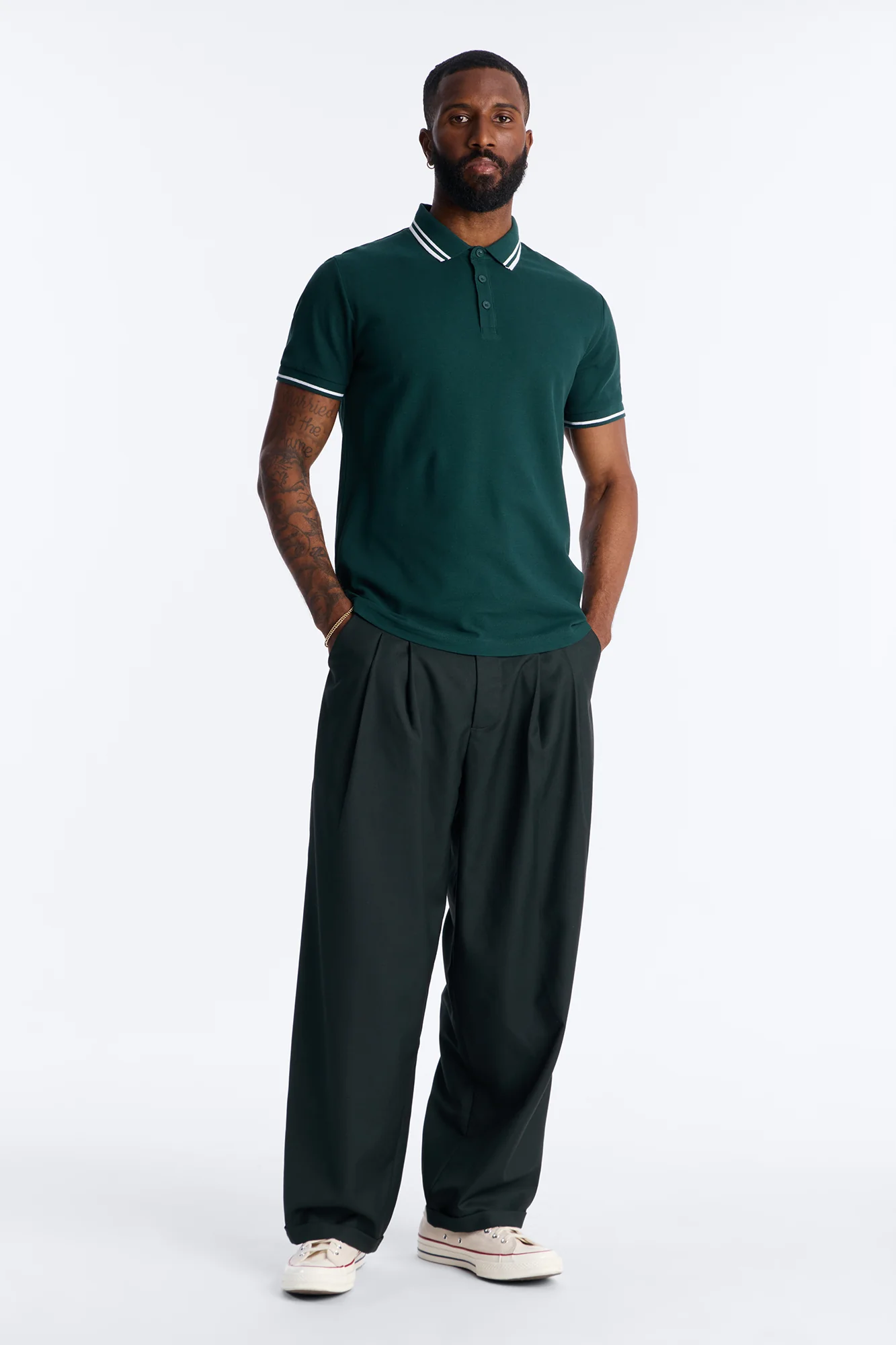 Wilson Short Sleeve Polo - Hunter Green - Image 2