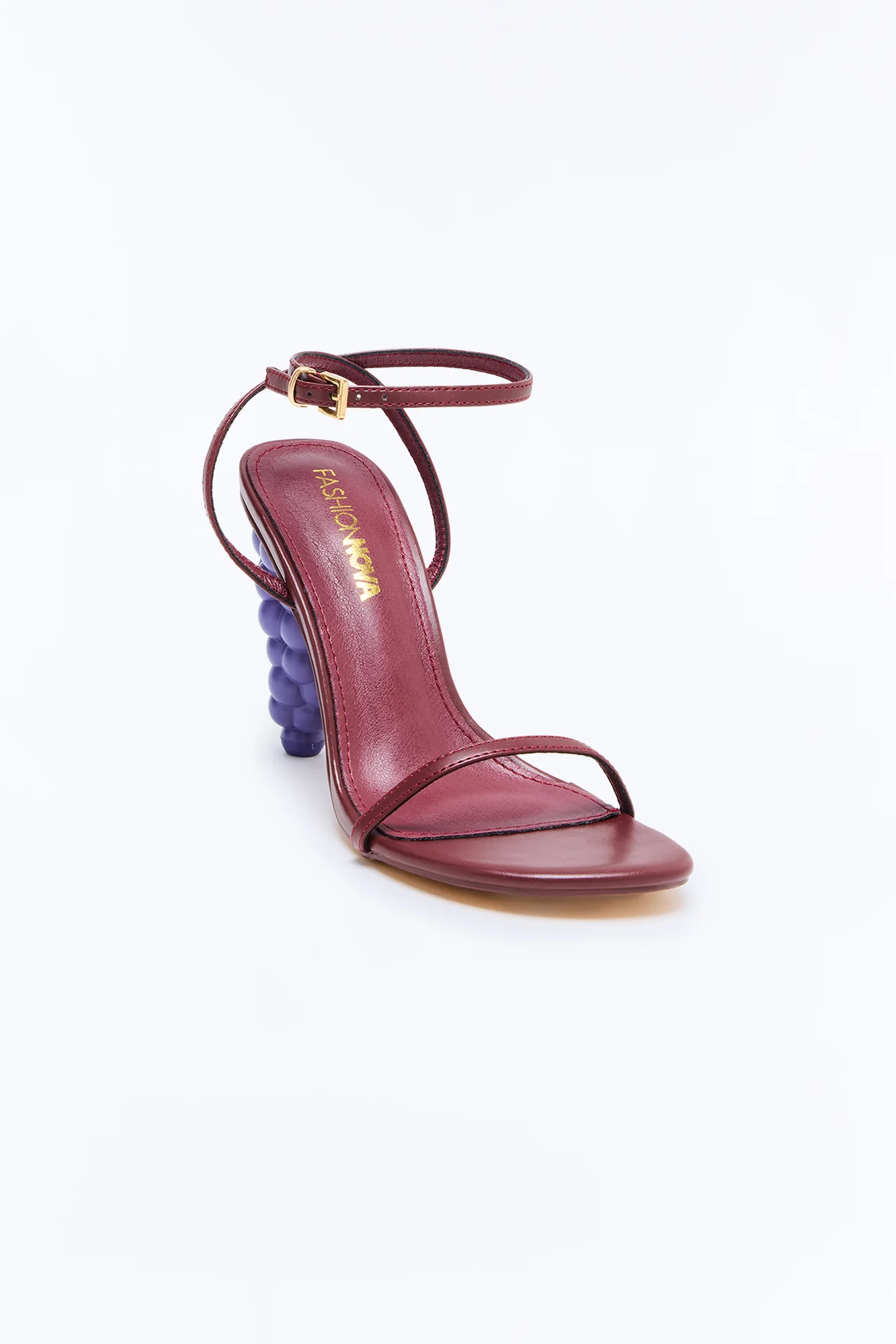 Winery Novelty Heels - Burgundy - Image 2