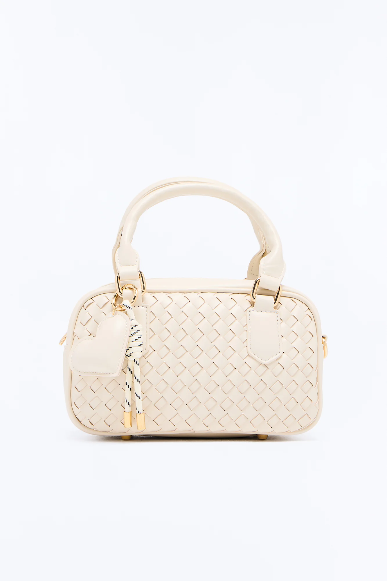 Wonder Why Faux Leather Satchel Handbag - White - Image 4