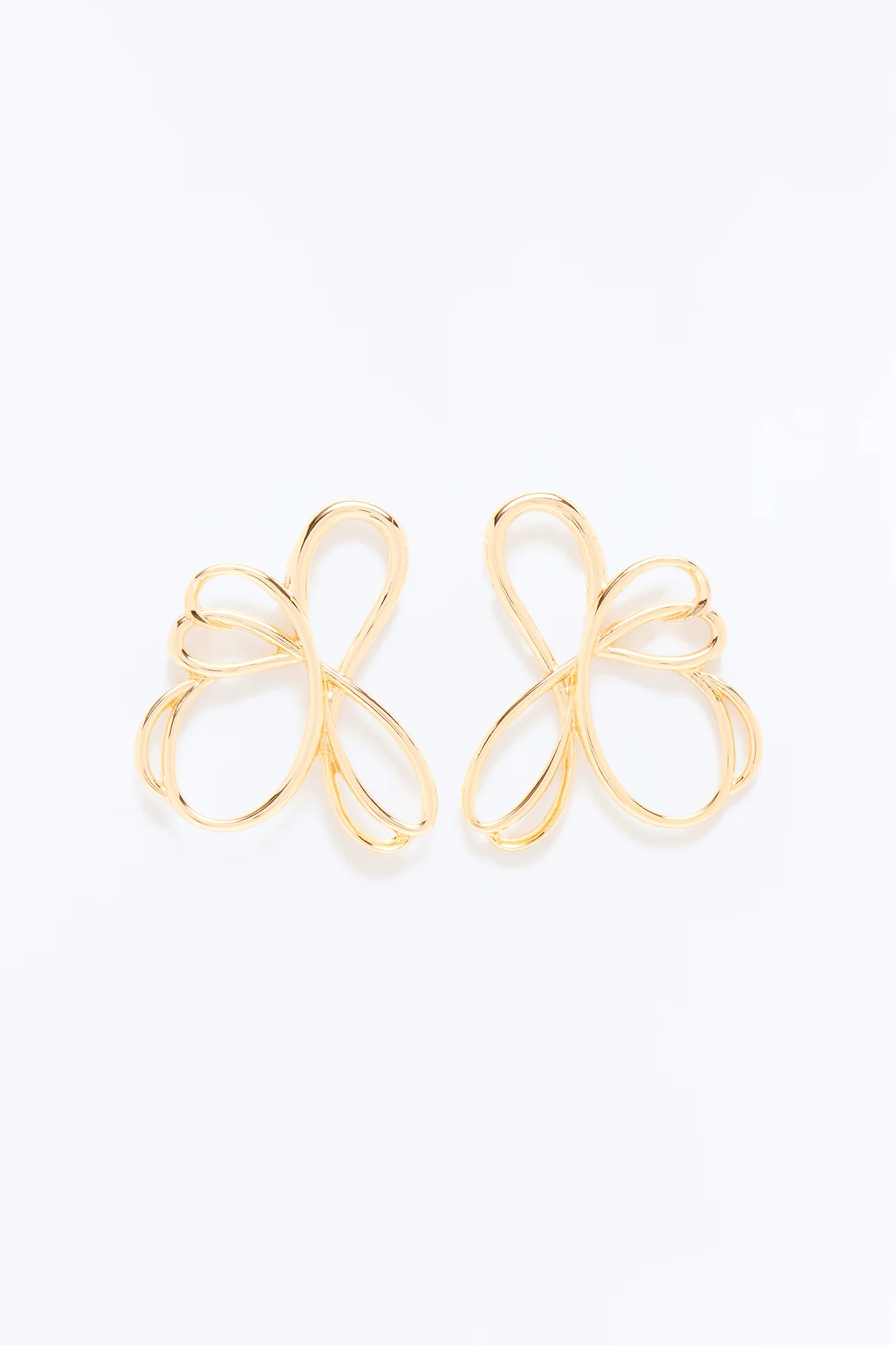 Work Of Art Abstract Earrings - Gold - Image 3