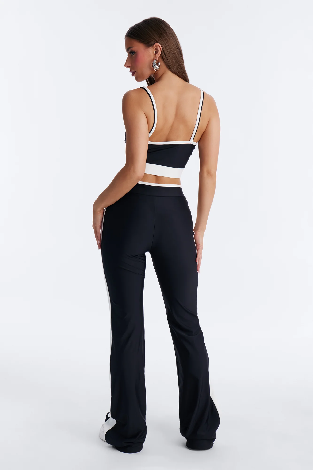 Workout Babe Flare Legging Set - Black - Image 3