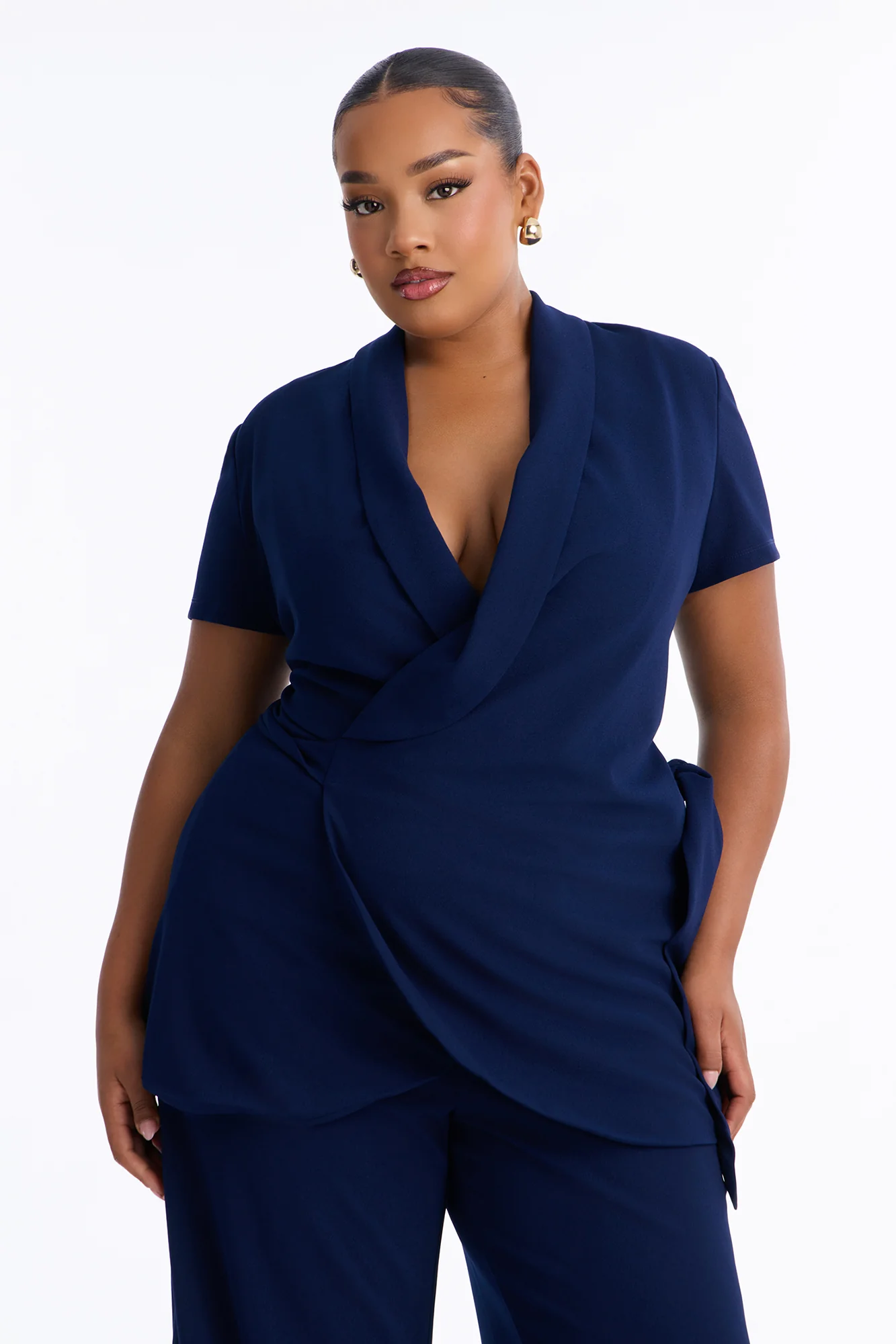Wrap It Up Pant Set - Navy - Image 6
