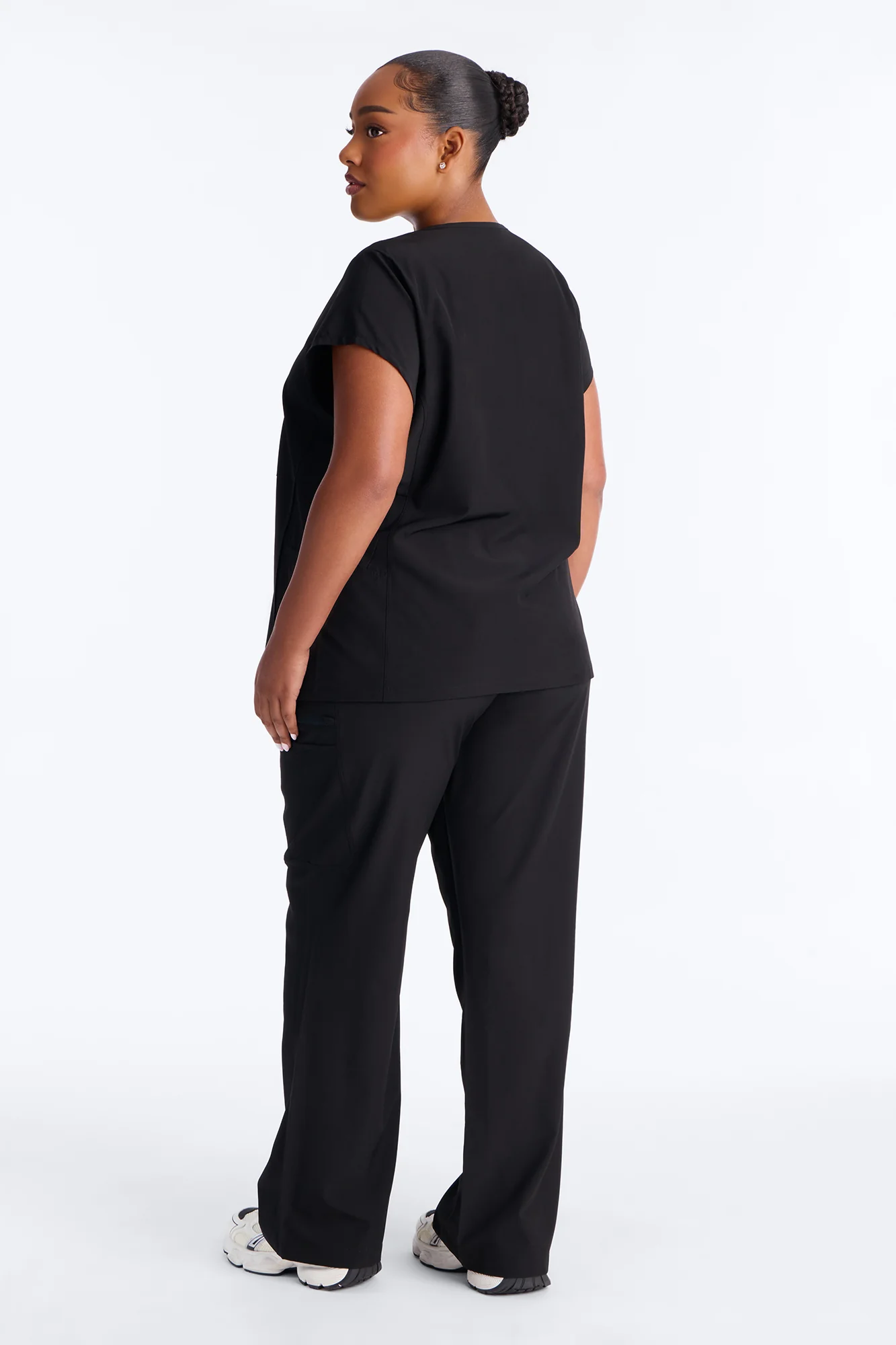 Wrap It Up Scrub Set - Black - Image 6