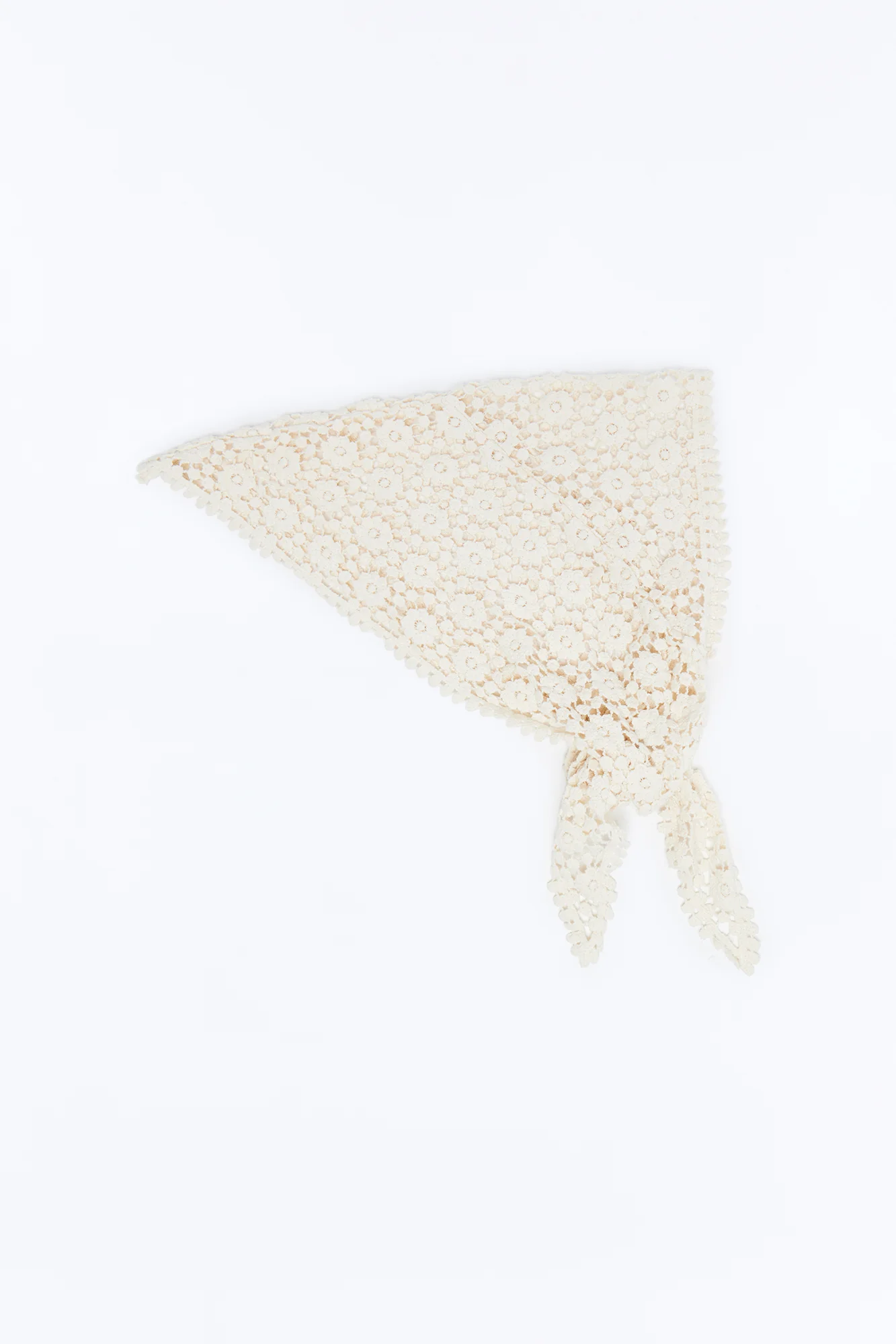 Wrapped In Flowers Crochet Head Wrap - Ivory - Image 3