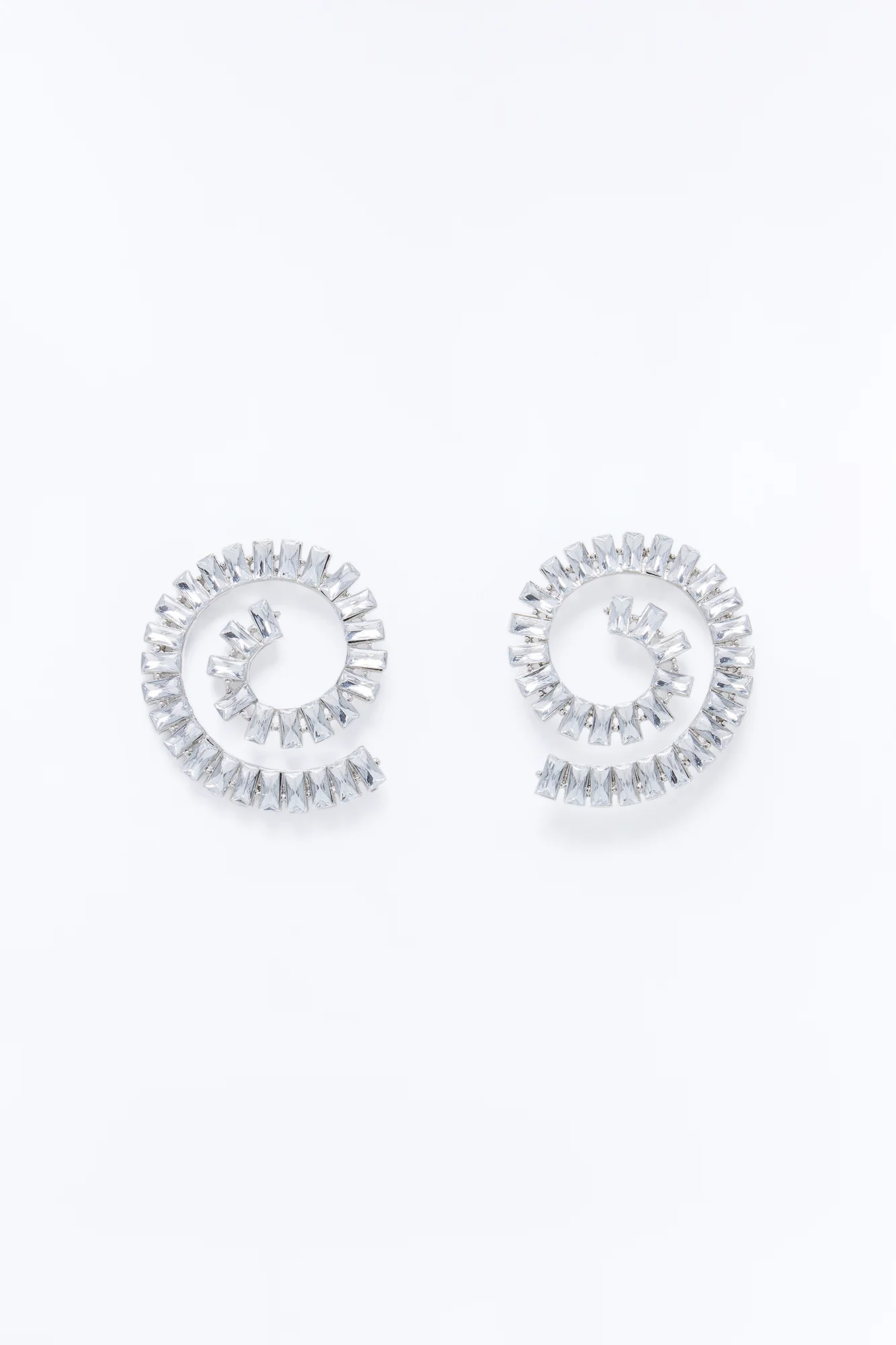 Wrapped In Rhinestones Earrings - Silver - Image 2