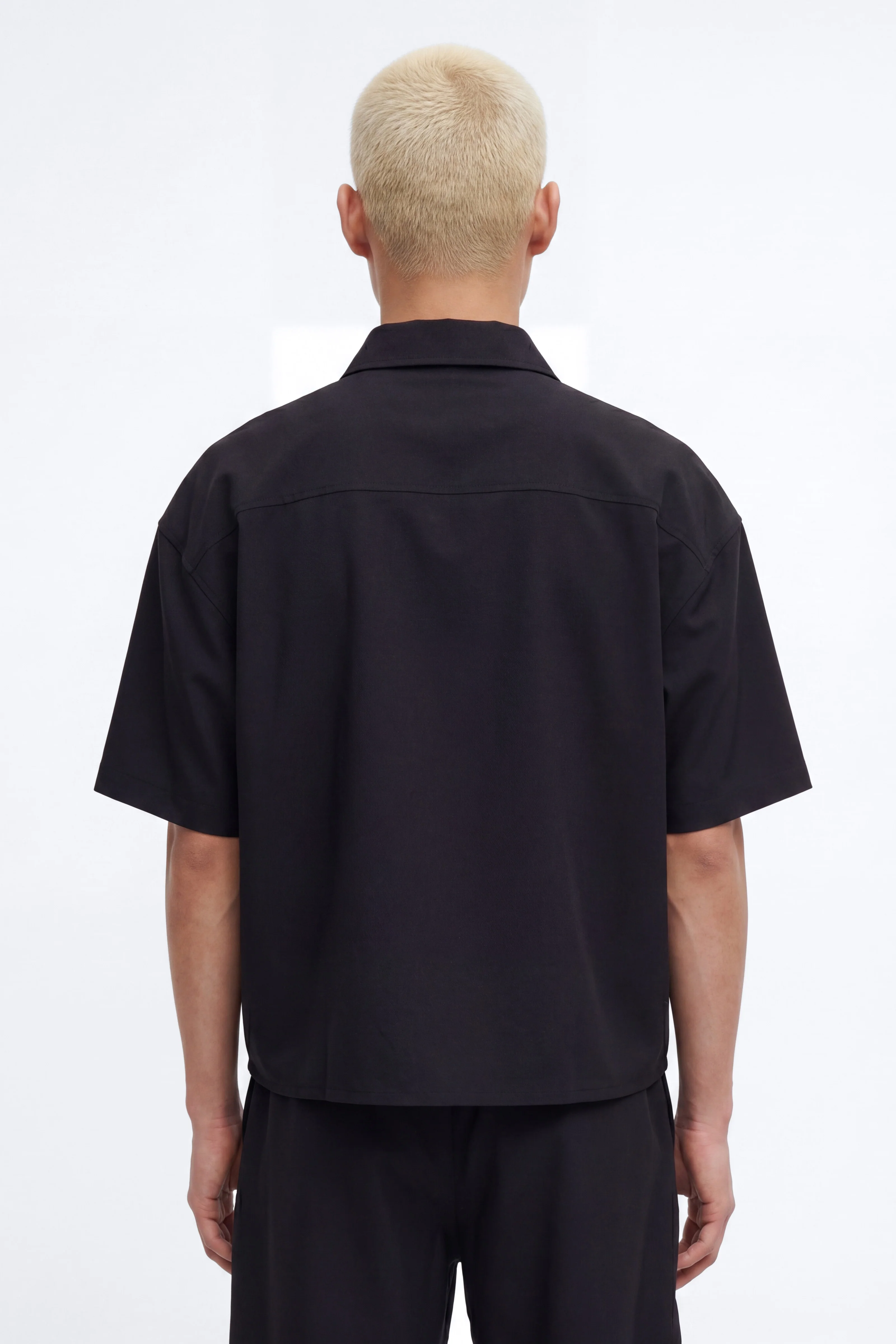 Wrinkle Resistant Full Button Up Shirt - Black - Image 4